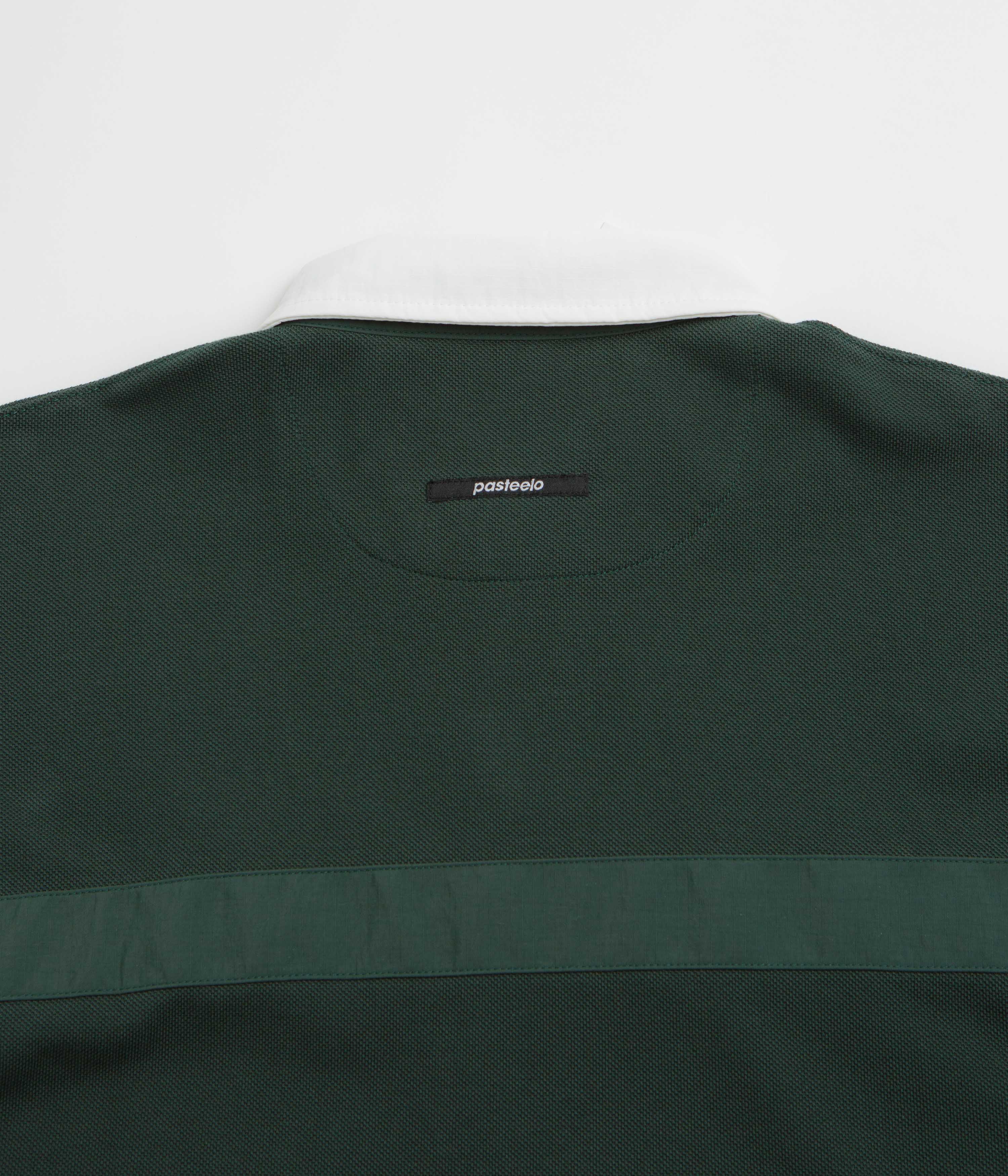 Pasteelo Stripe Polo Shirt - Forest / White - Image 4