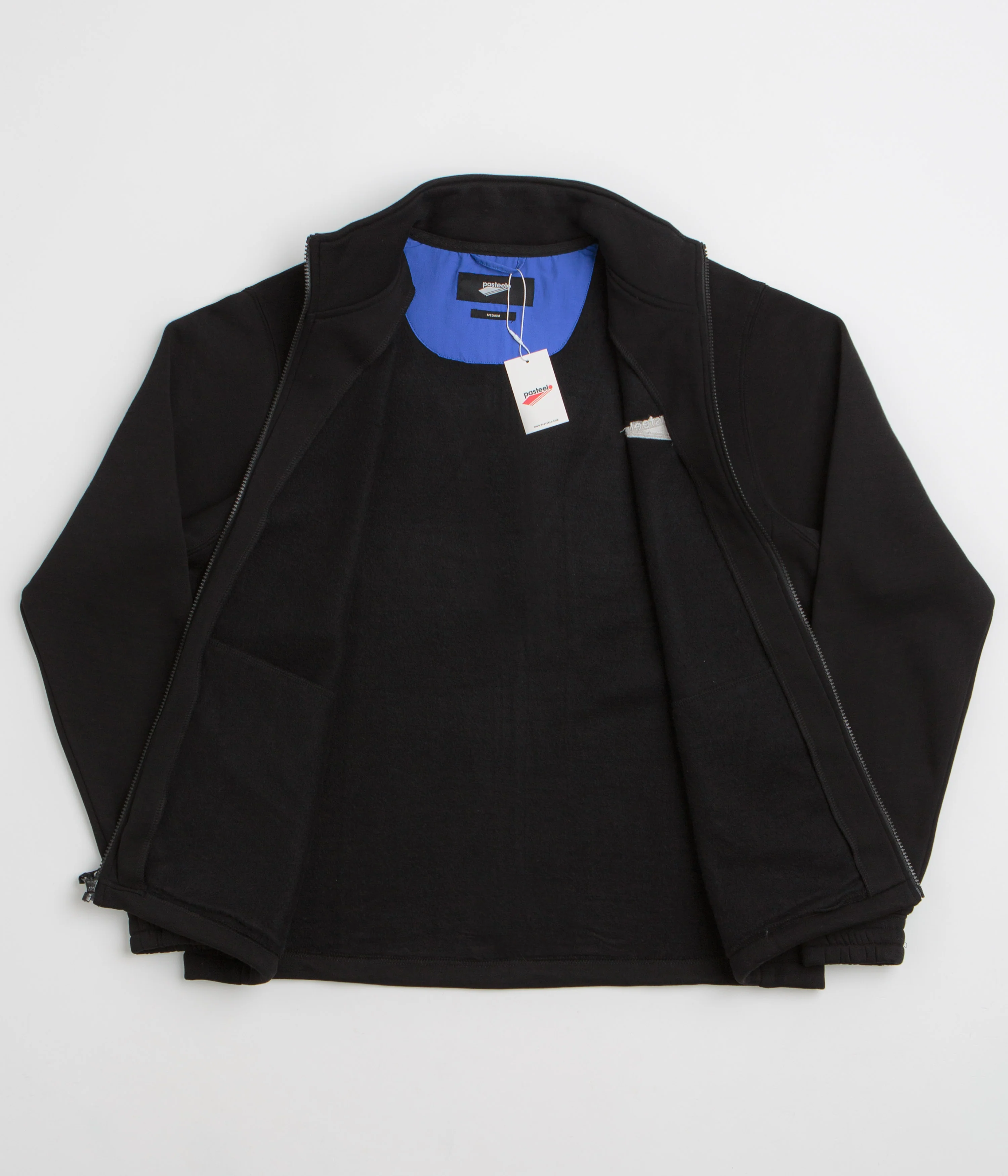 Pasteelo Zip Up Trainer Sweatshirt - Black - Image 2