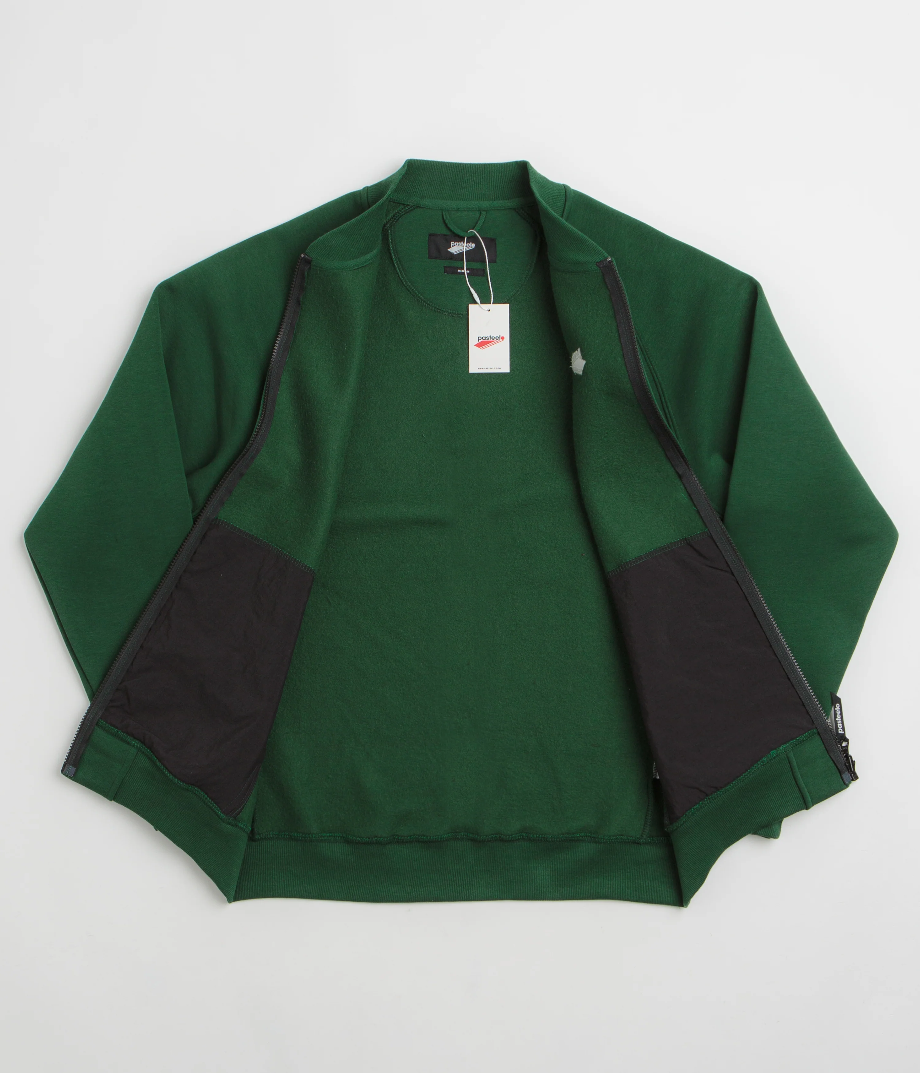 Pasteelo Zip Up Trainer Sweatshirt - Forest - Image 2