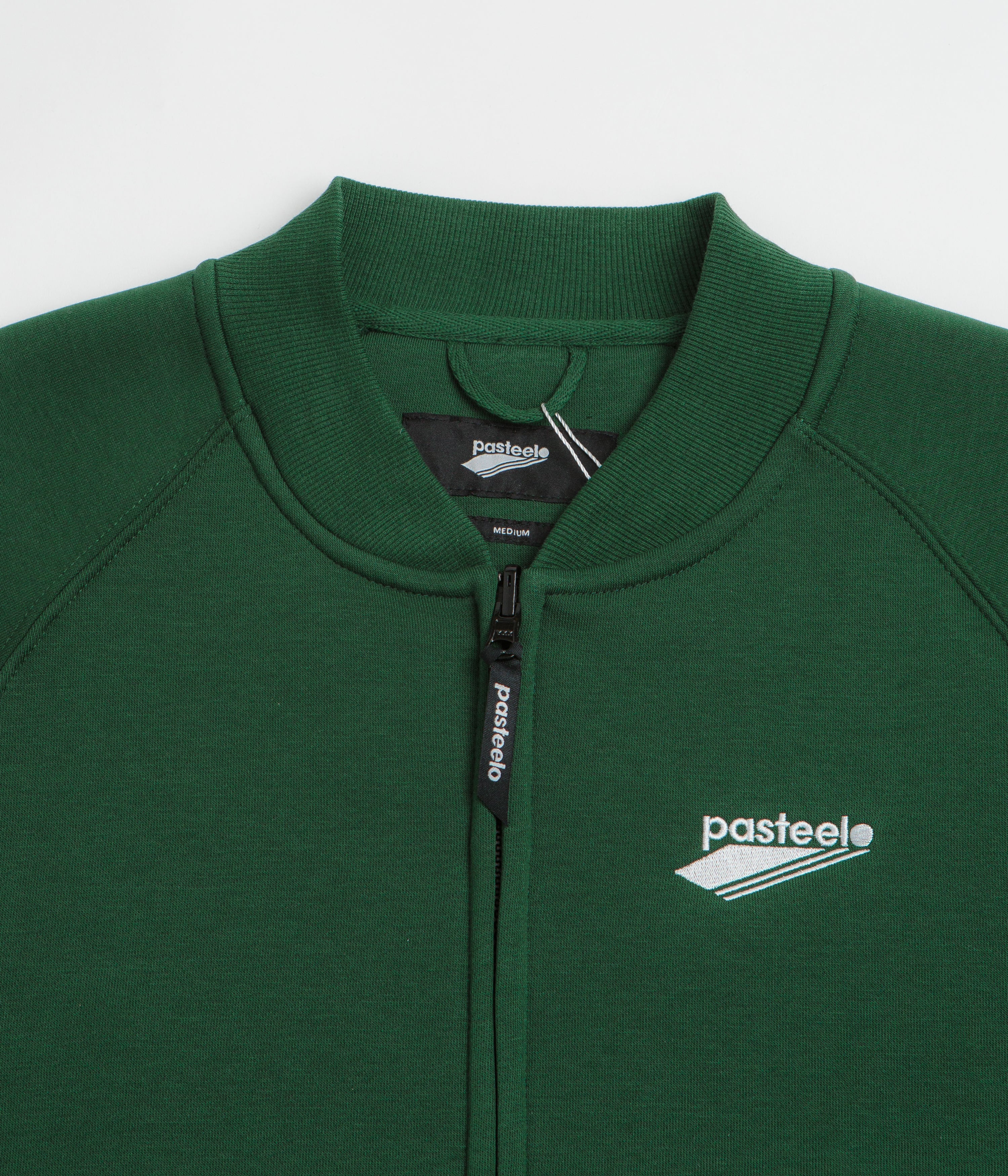 Pasteelo Zip Up Trainer Sweatshirt - Forest - Image 4