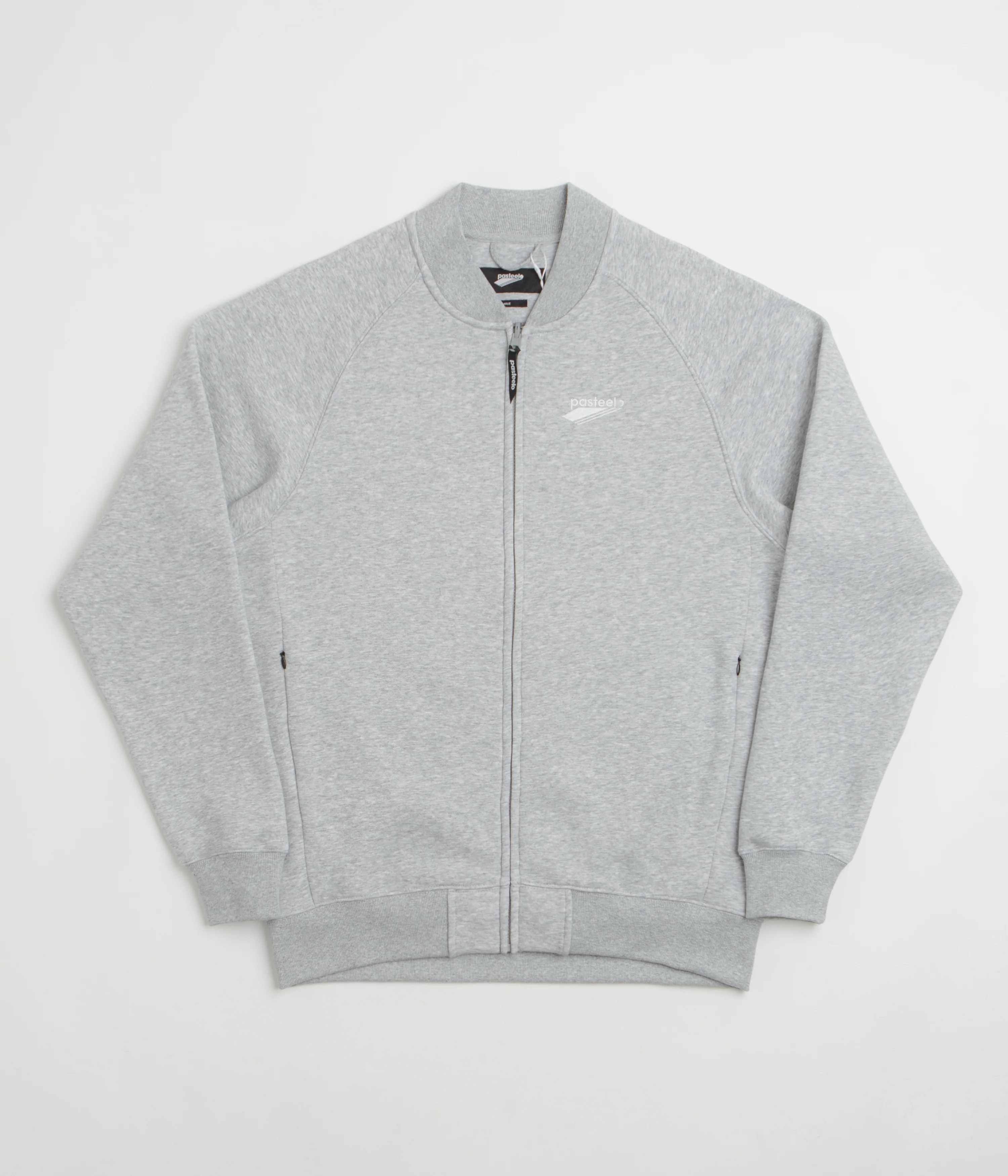 Pasteelo Zip Up Trainer Sweatshirt - Heather Grey