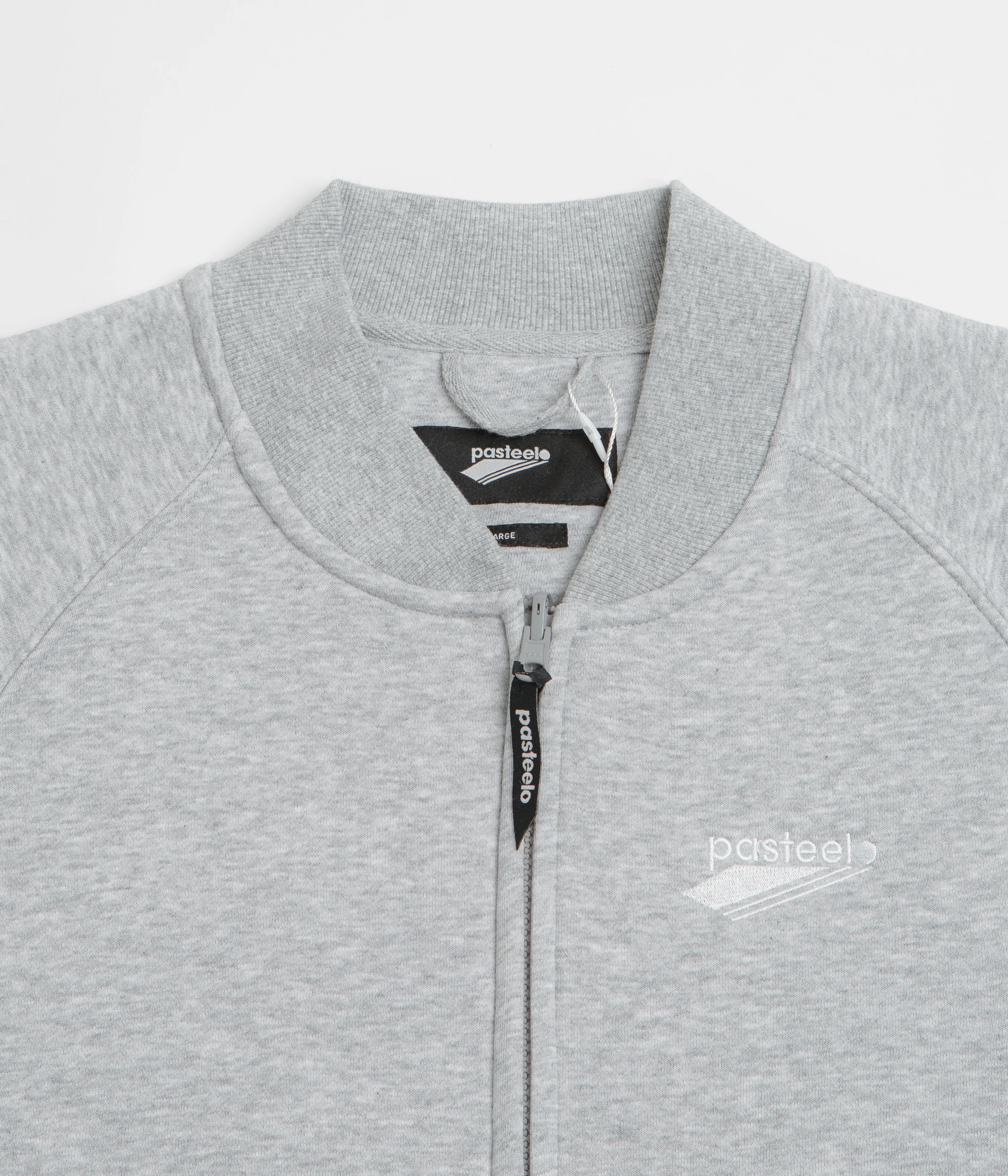 Pasteelo Zip Up Trainer Sweatshirt - Heather Grey - Image 4