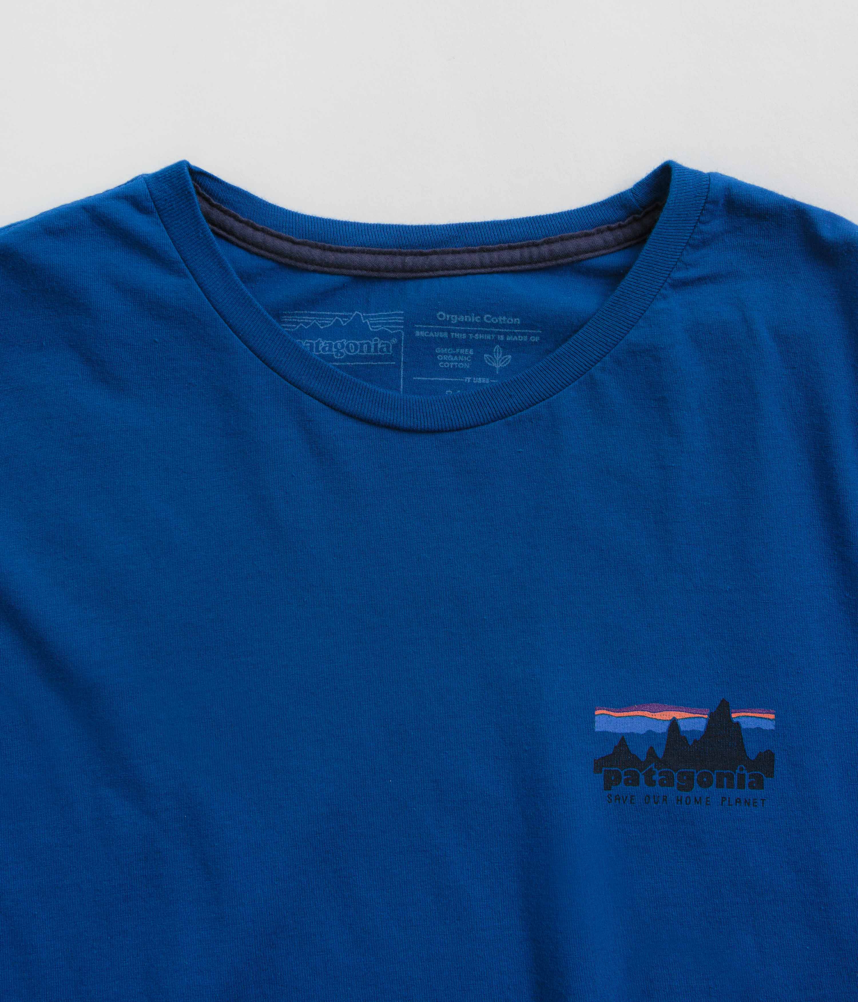 Patagonia 73 Skyline Organic T-Shirt - Endless Blue - Image 4