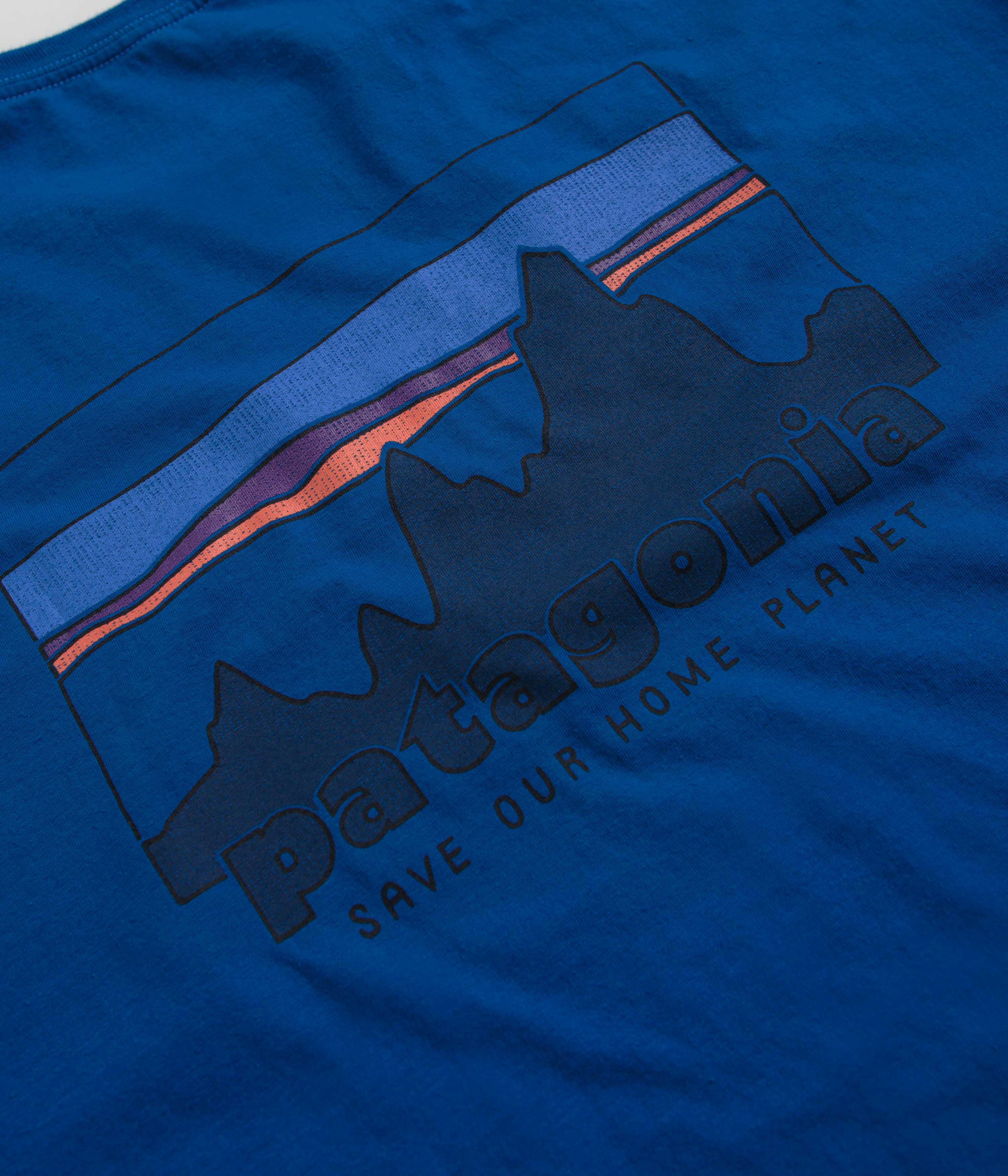 Patagonia 73 Skyline Organic T-Shirt - Endless Blue - Image 5