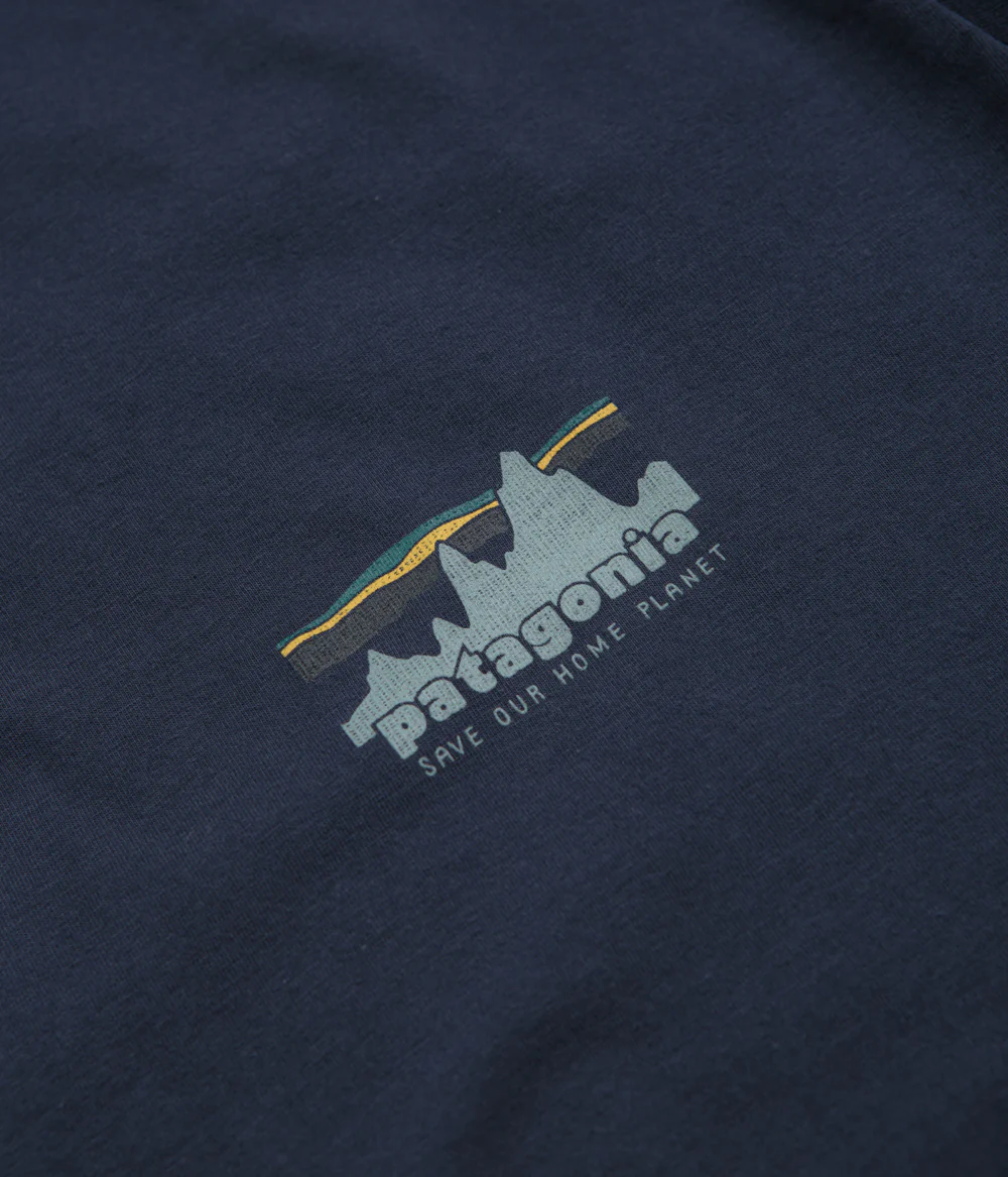 Patagonia 73 Skyline Organic T-Shirt - New Navy - Image 3
