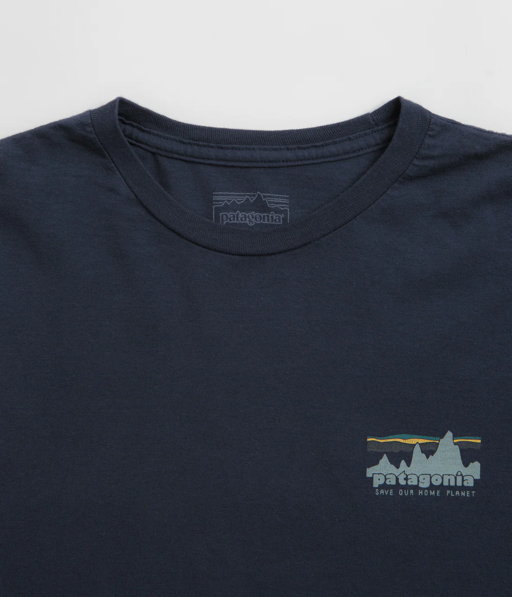 Patagonia 73 Skyline Organic T-Shirt - New Navy - Image 4
