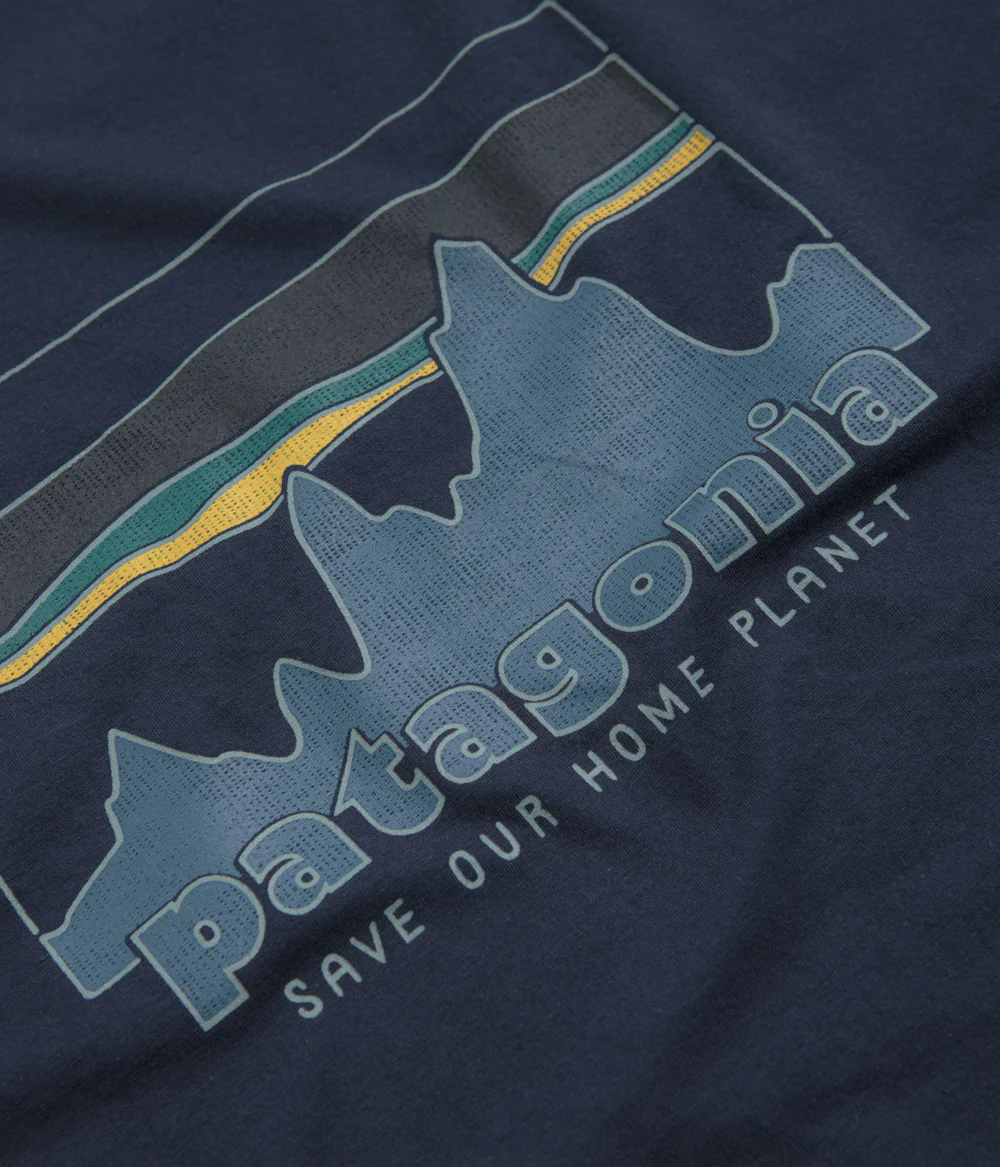 Patagonia 73 Skyline Organic T-Shirt - New Navy - Image 5