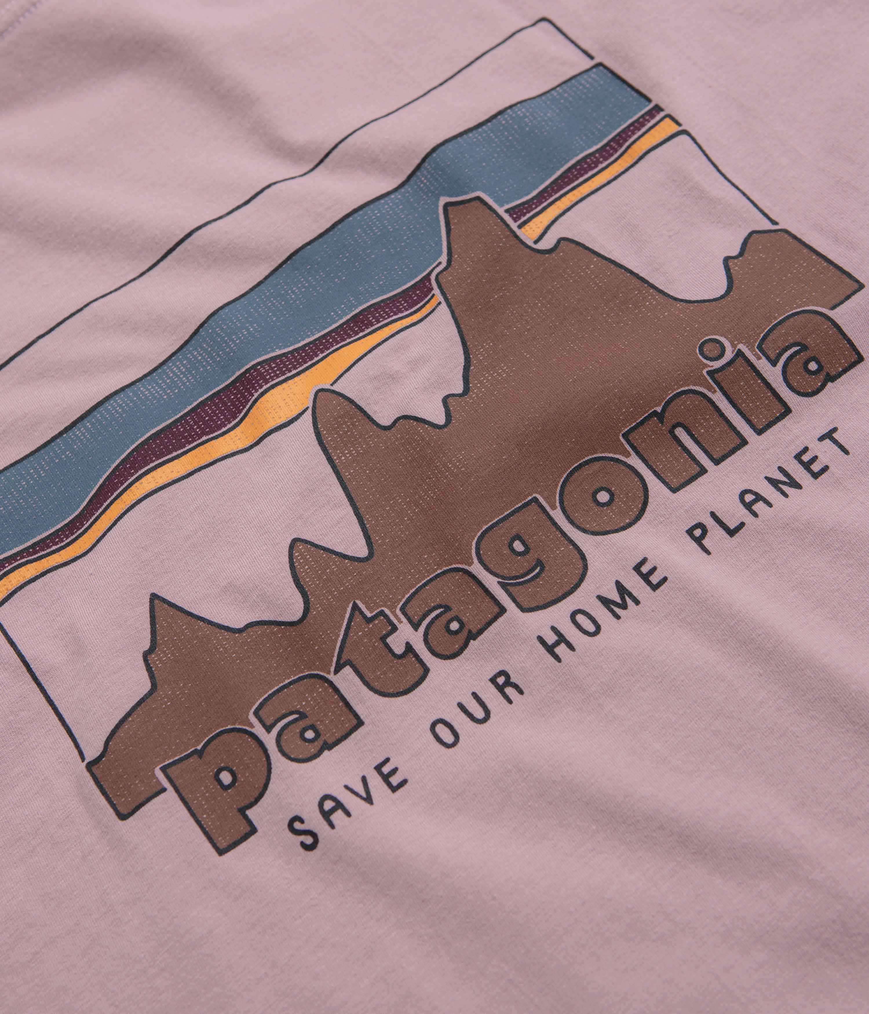Patagonia 73 Skyline Organic T-Shirt - Stormy Mauve - Image 5