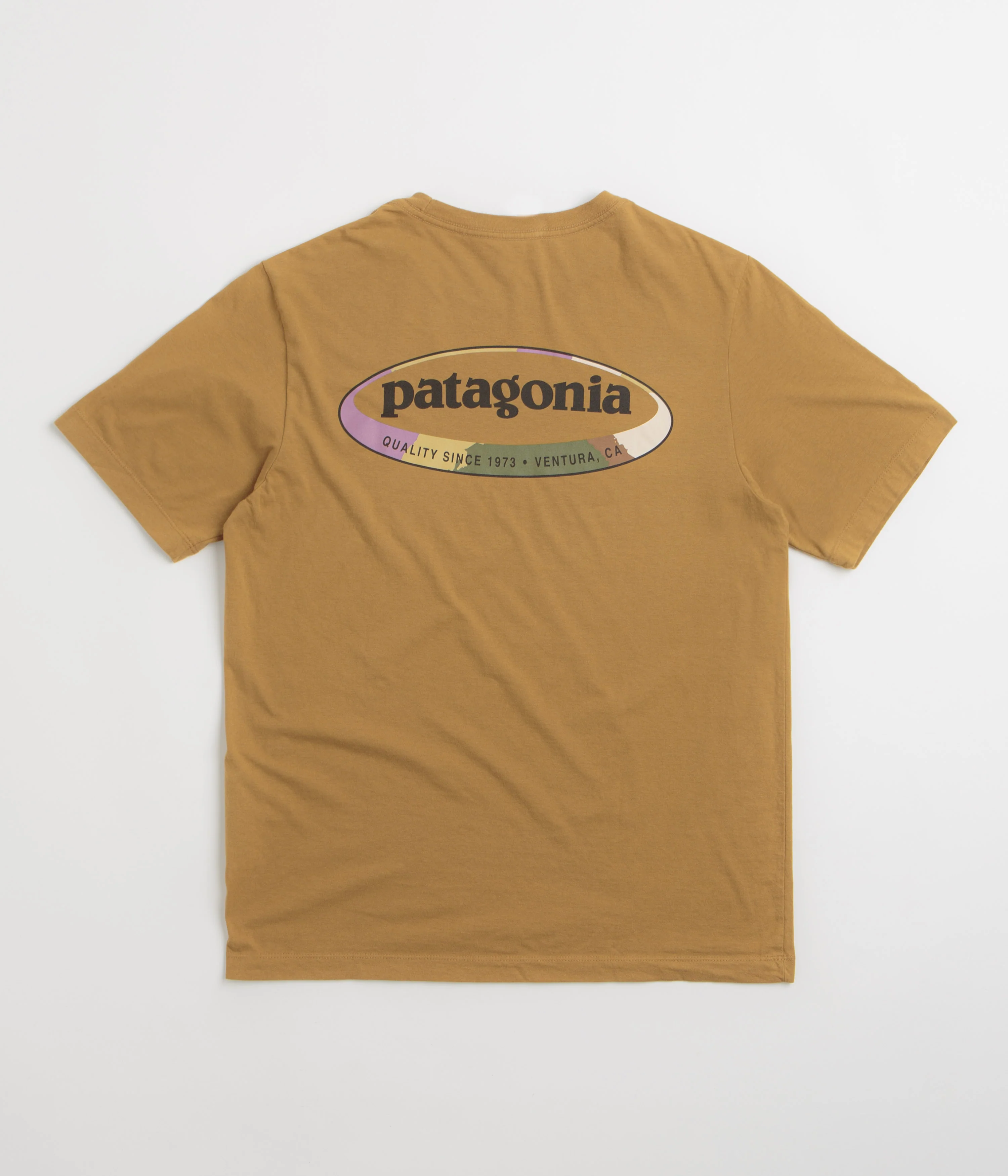 Patagonia 95 Oval Logo T-Shirt - Bobcat Brown: Sunshine - Image 2