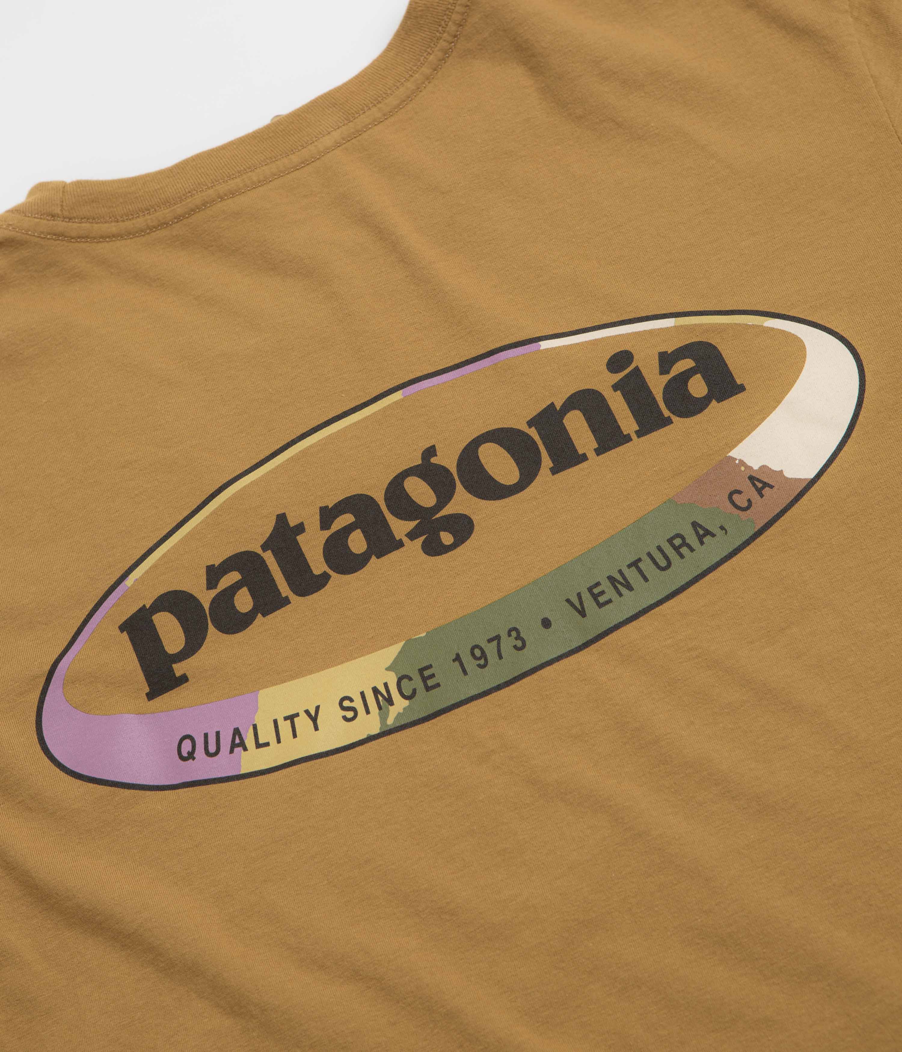 Patagonia 95 Oval Logo T-Shirt - Bobcat Brown: Sunshine - Image 5