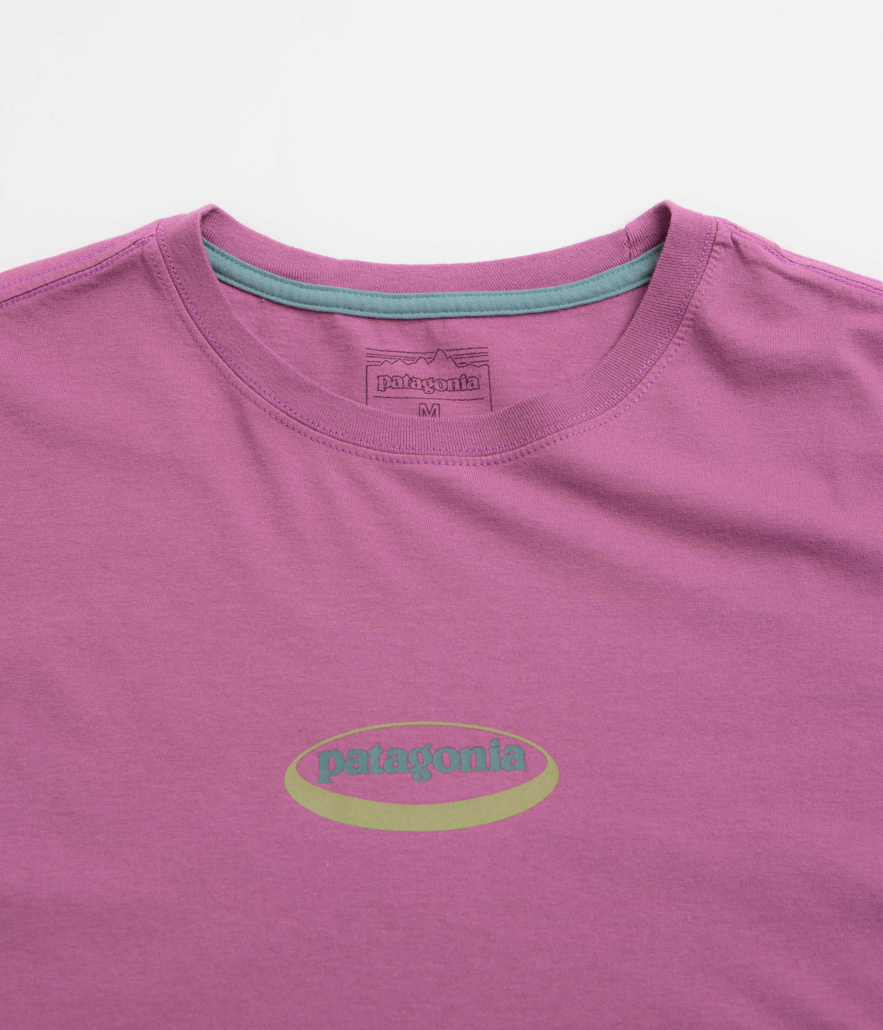 Patagonia 95 Oval Logo T-Shirt - Faded Magenta - Image 3