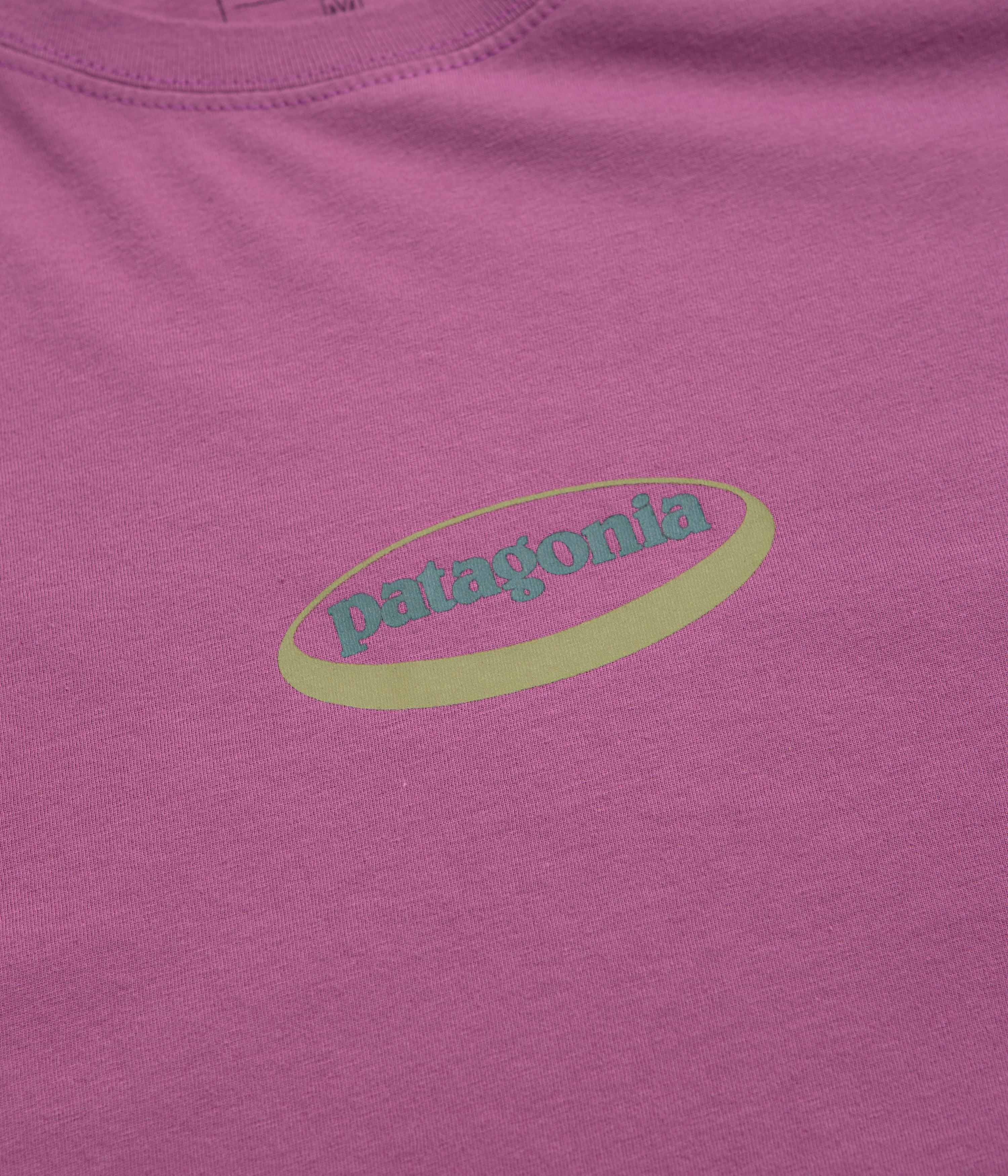 Patagonia 95 Oval Logo T-Shirt - Faded Magenta - Image 4