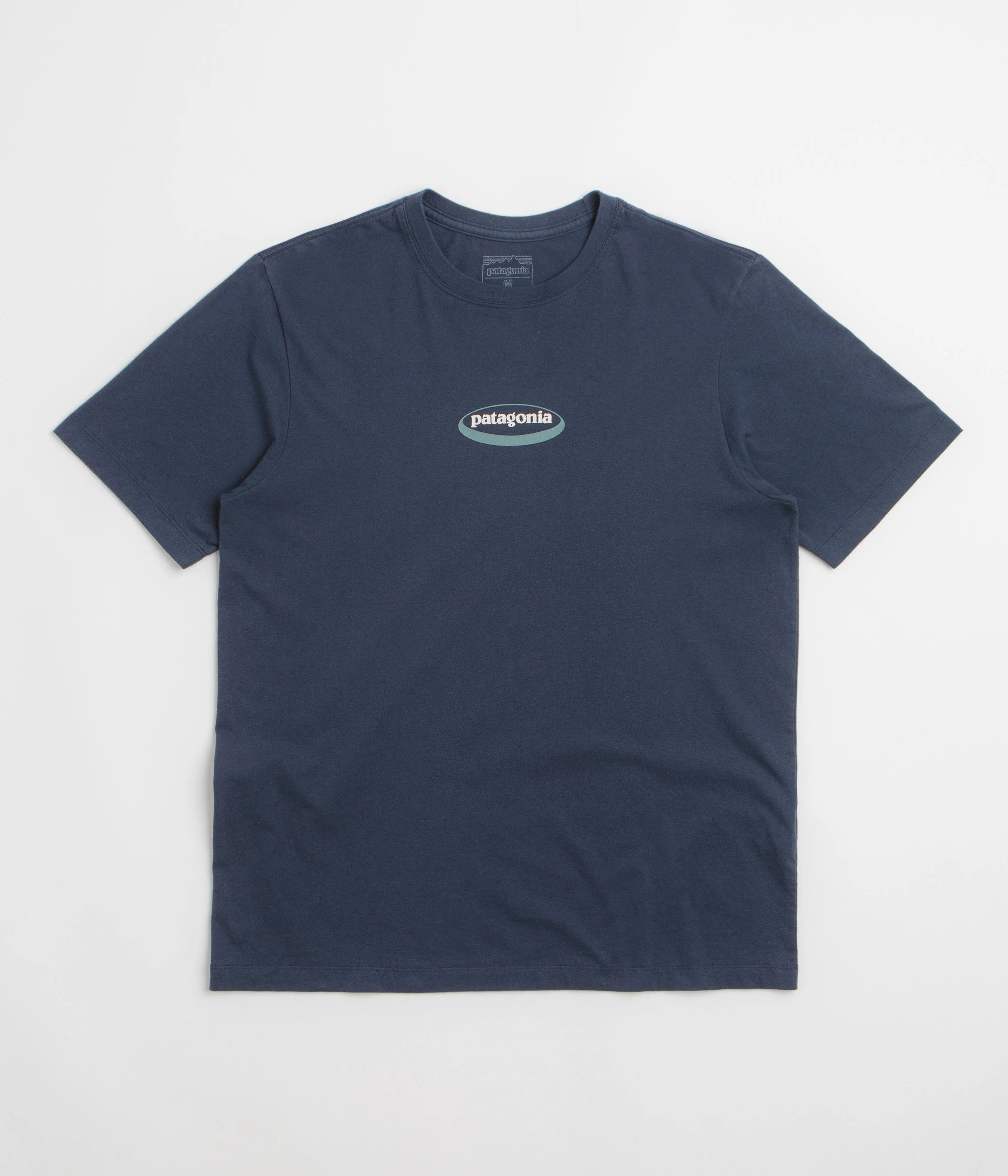 Patagonia 95 Oval Logo T-Shirt - New Navy: Kaleido - Image 2