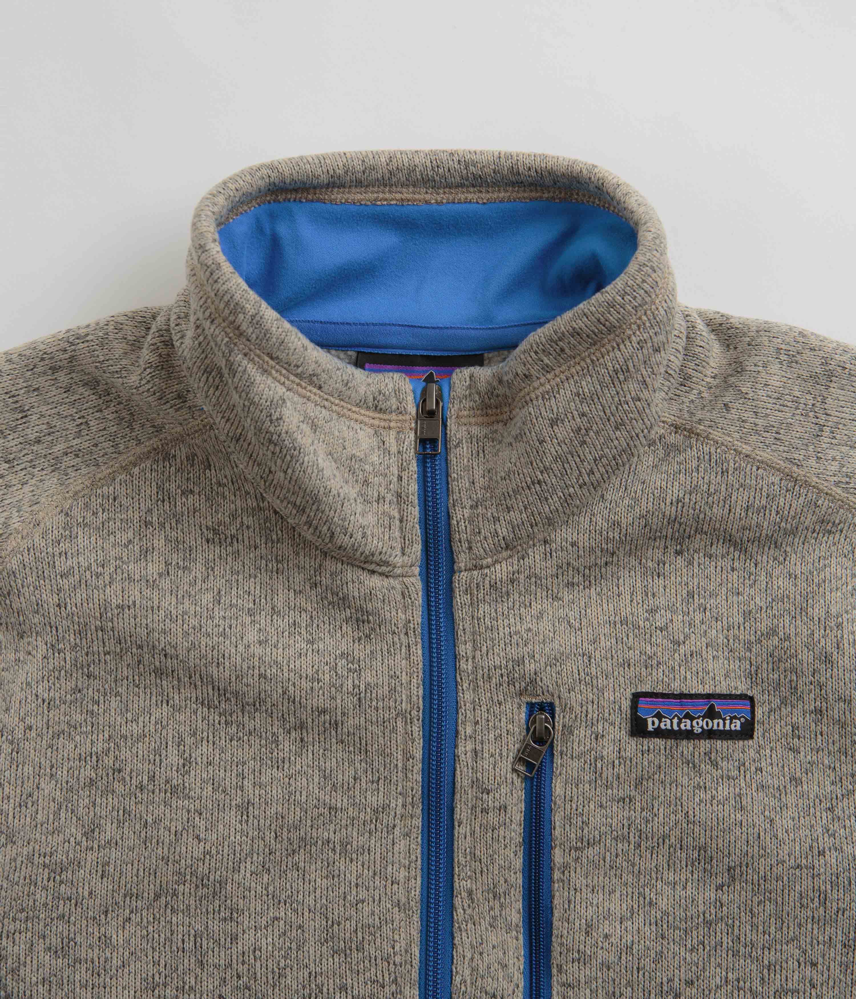 Patagonia Better Sweater 1/4 Zip Sweatshirt - Oar Tan / Vessel Blue - Image 4