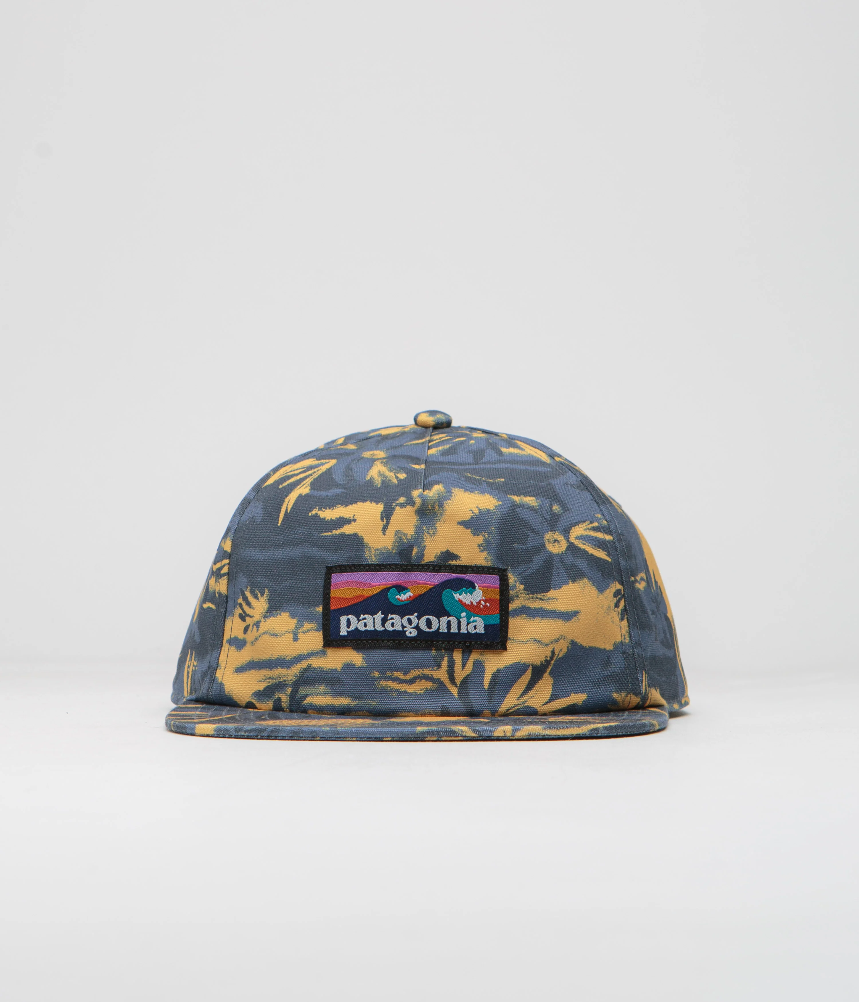 Patagonia Boardshort Label Funfarer Cap - Cliffs and Waves: Utility Blue - Image 2