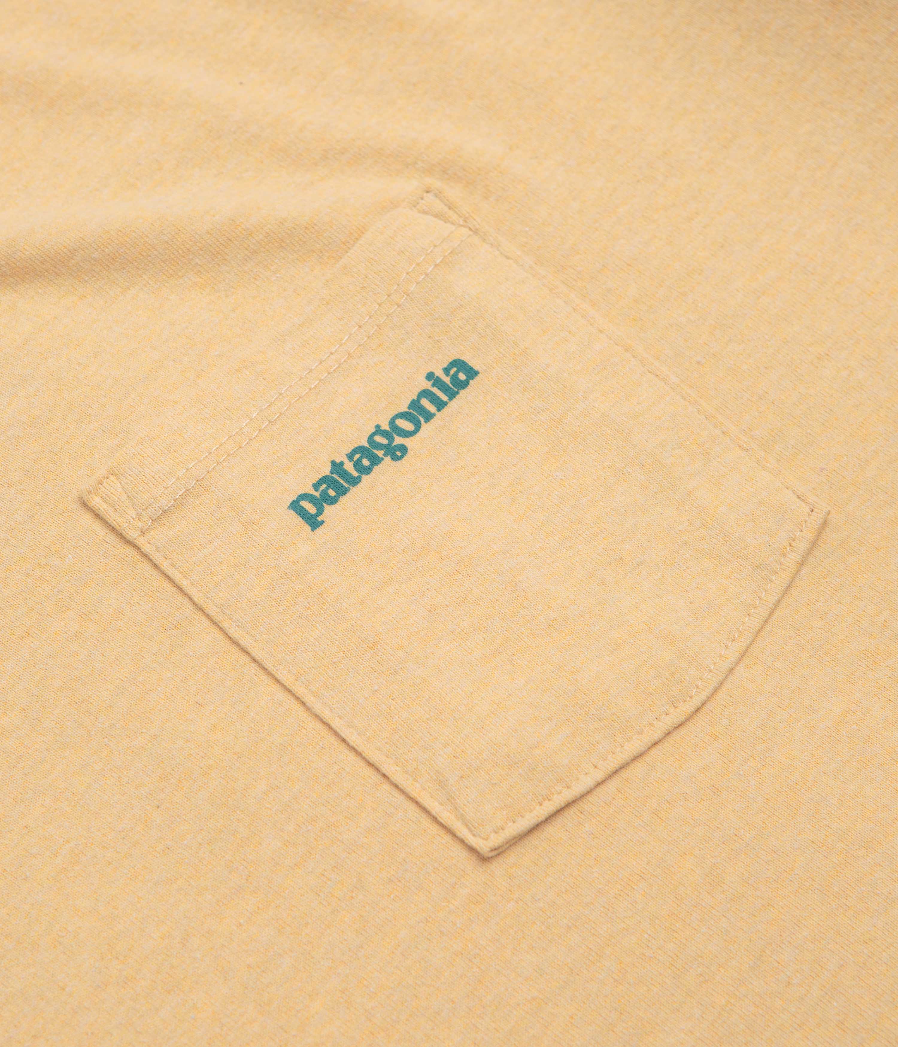 Patagonia Boardshort Logo Pocket Responsibili-Tee T-Shirt - Beeswax Tan - Image 5