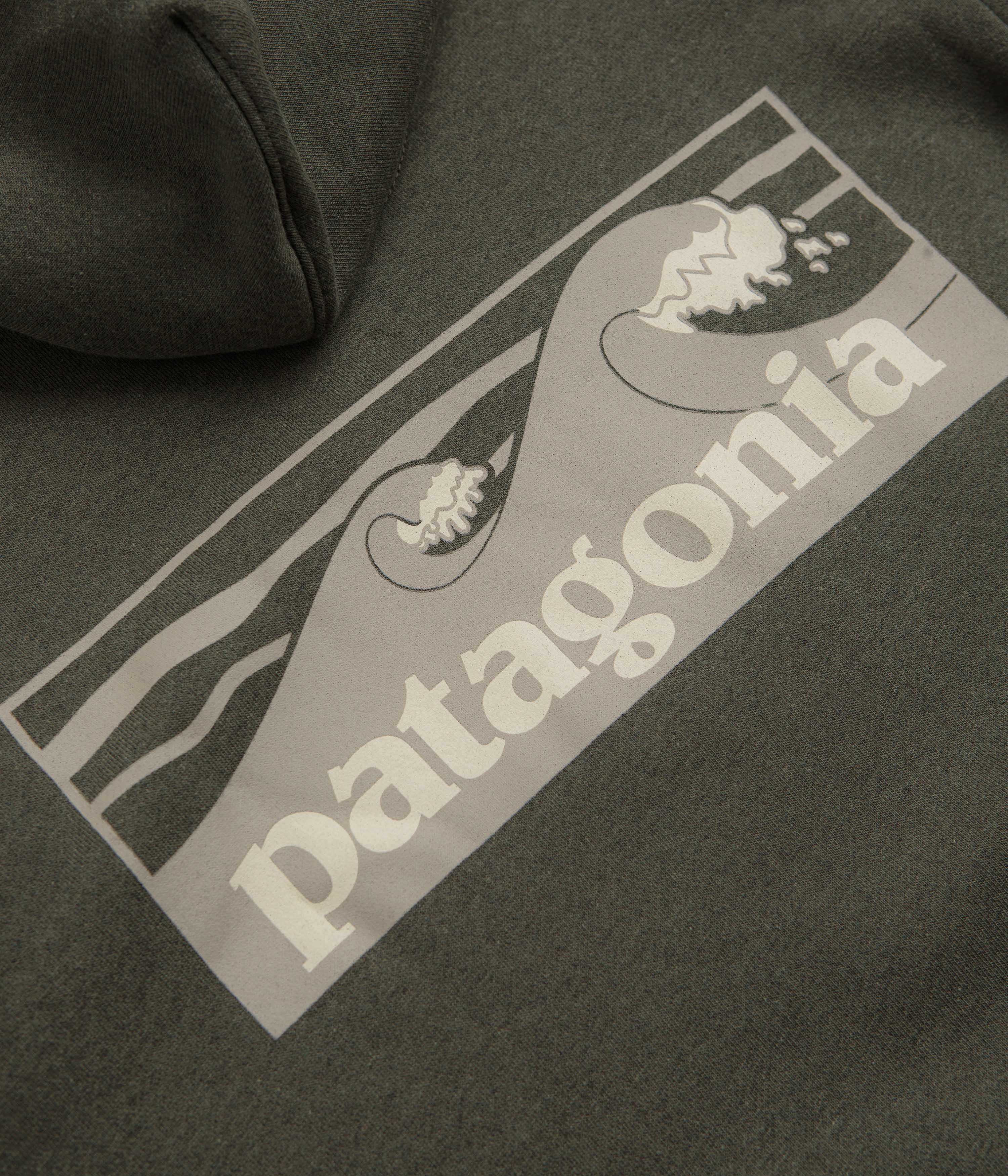 Patagonia Boardshort Logo Uprisal Hoodie - Basin Green - Image 4