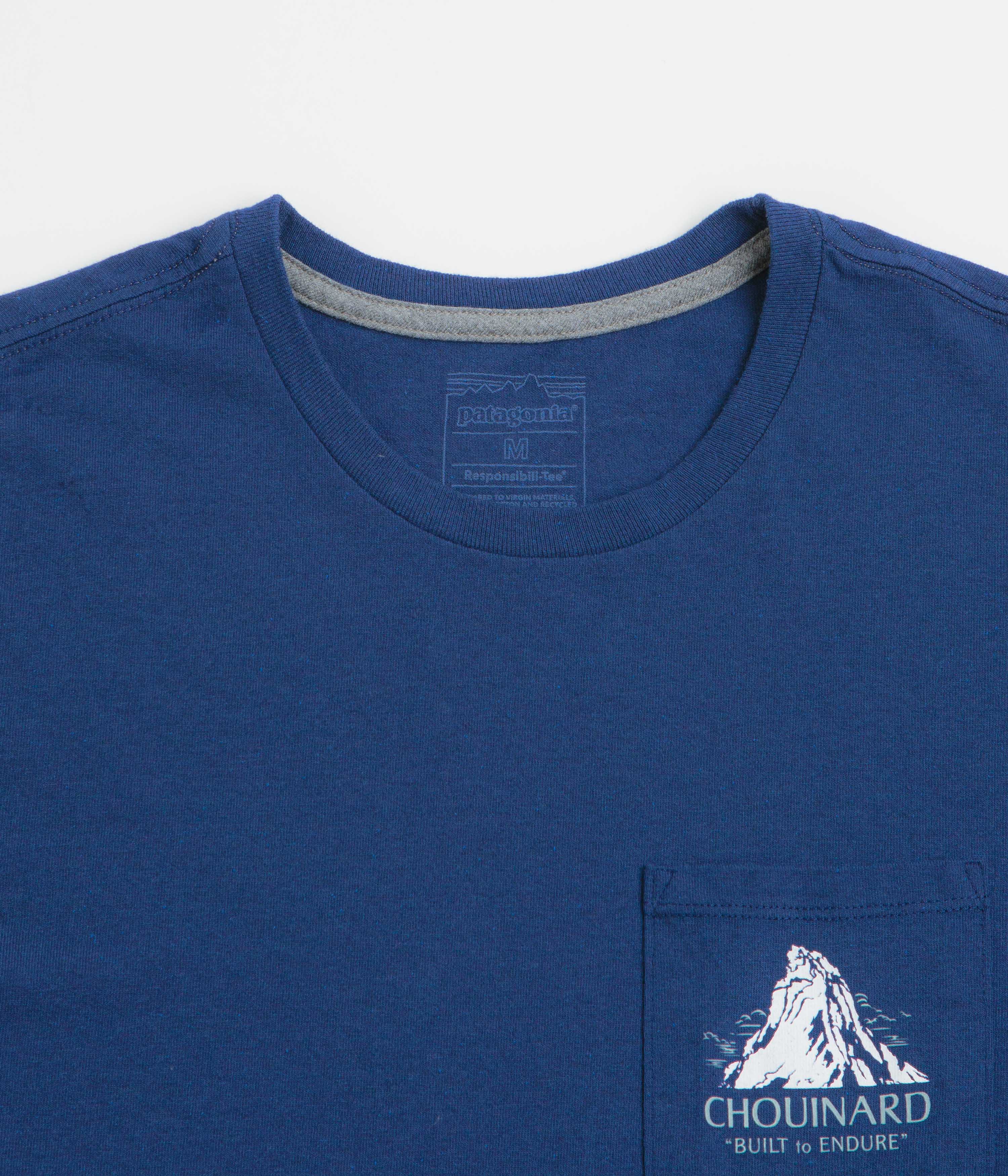 Patagonia Chouinard Crest Pocket Responsibili-Tee T-Shirt - Clement Blue - Image 3