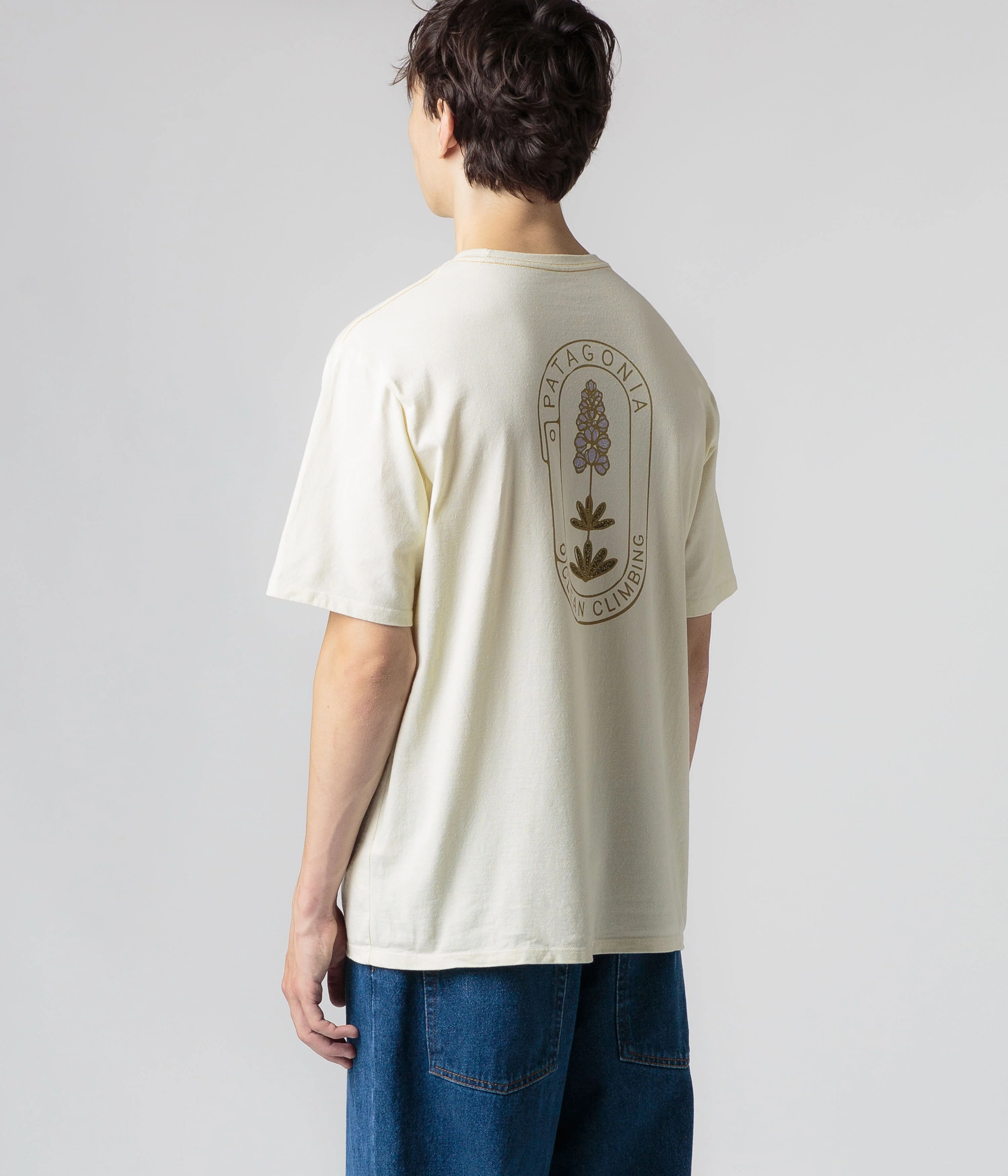 Patagonia Clean Climb Trade Responsibili-Tee T-Shirt - Clean Climb Bloom: Birch White - Image 8