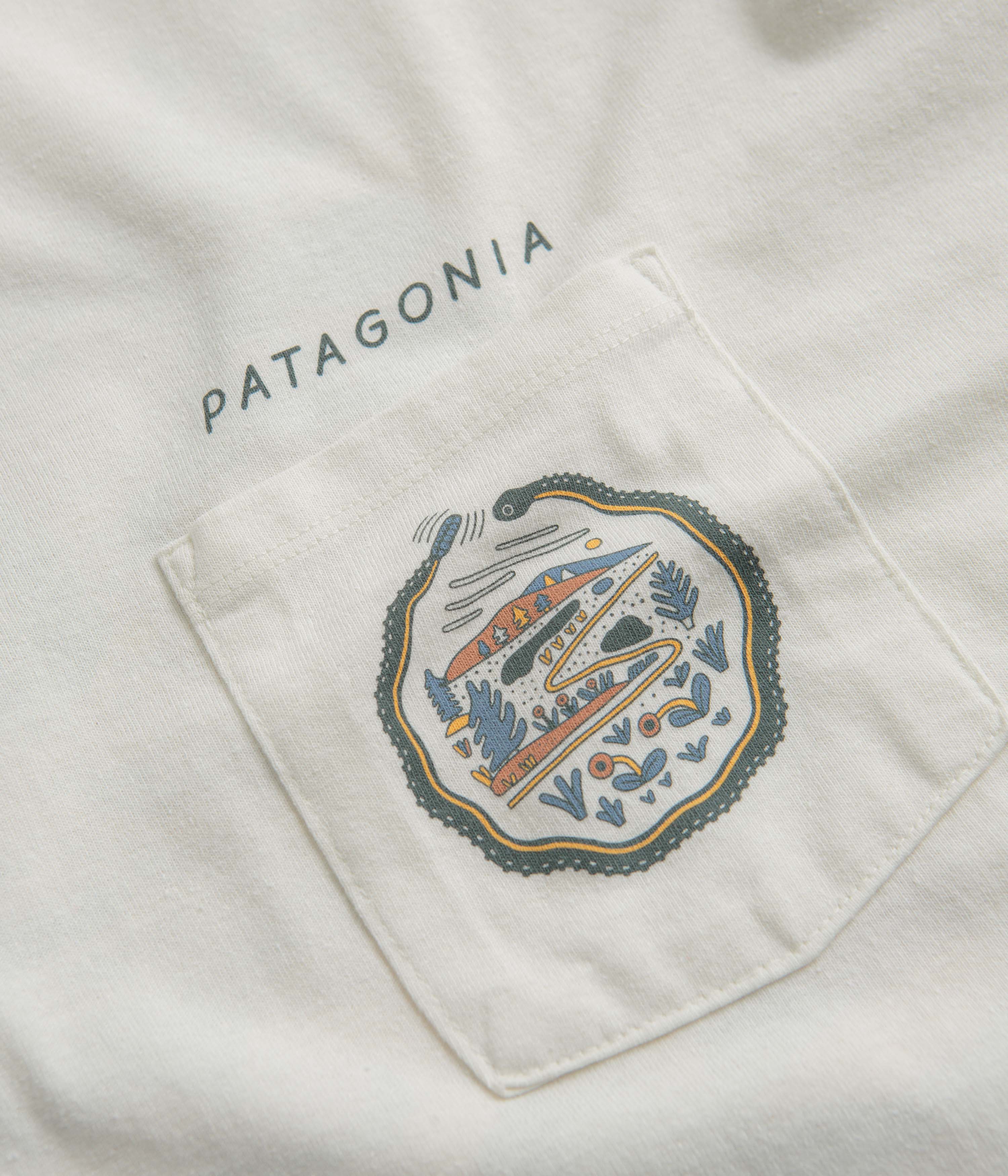Patagonia Commontrail Pocket Responsibili-Tee T-Shirt - Birch White - Image 3