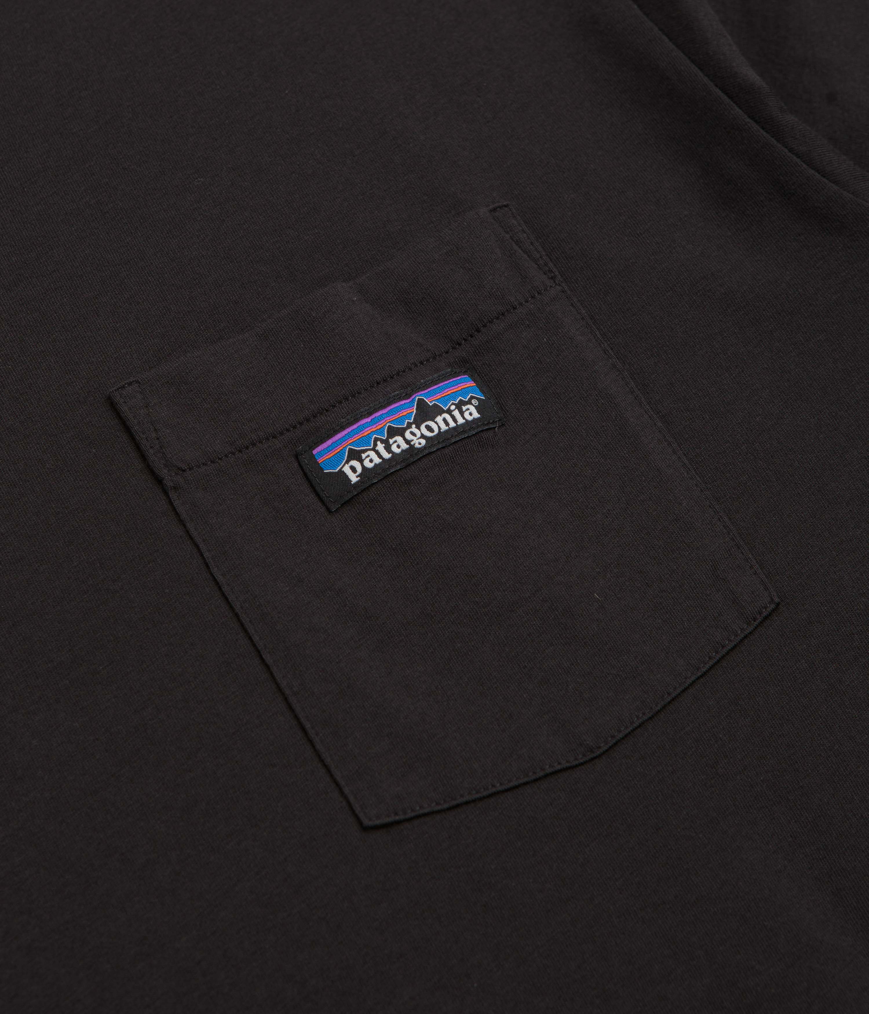 Patagonia Daily Pocket T-Shirt - Black / Black - Image 3