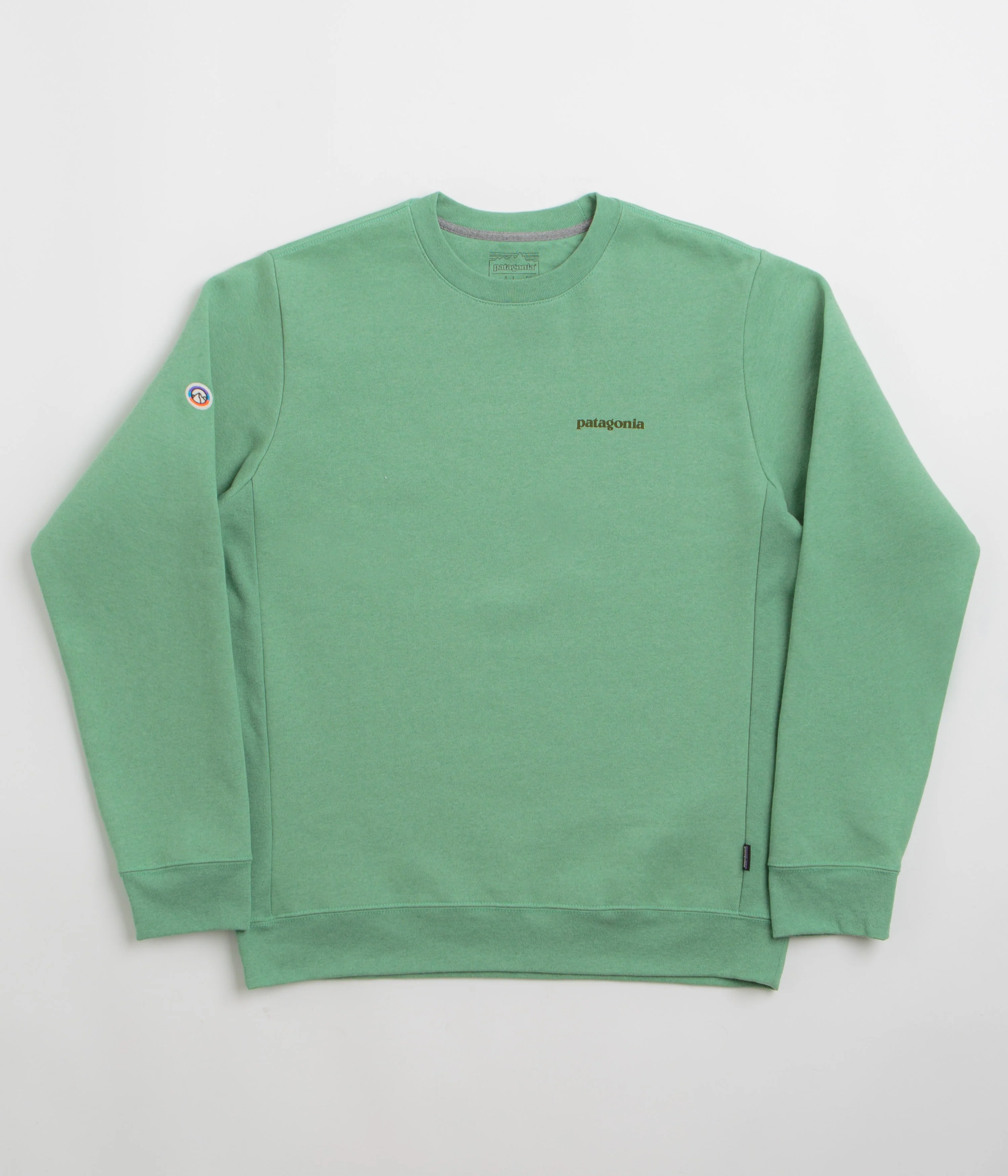 Patagonia Fitz Roy Icon Uprisal Crewneck Sweatshirt - Ellwood Green