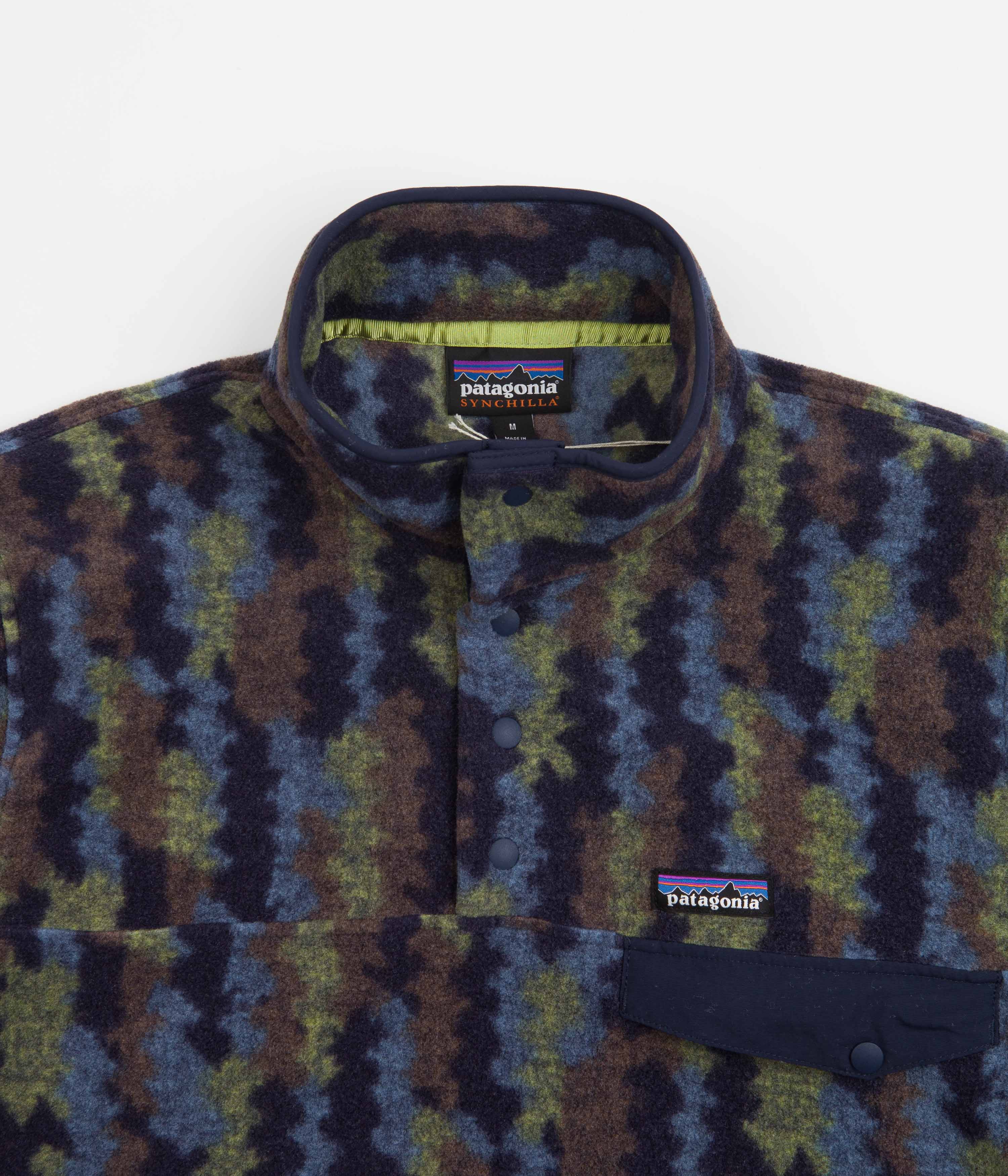 Patagonia Lightweight Synchilla Snap-T Fleece - Climbing Trees Ikat: New Navy - Image 4