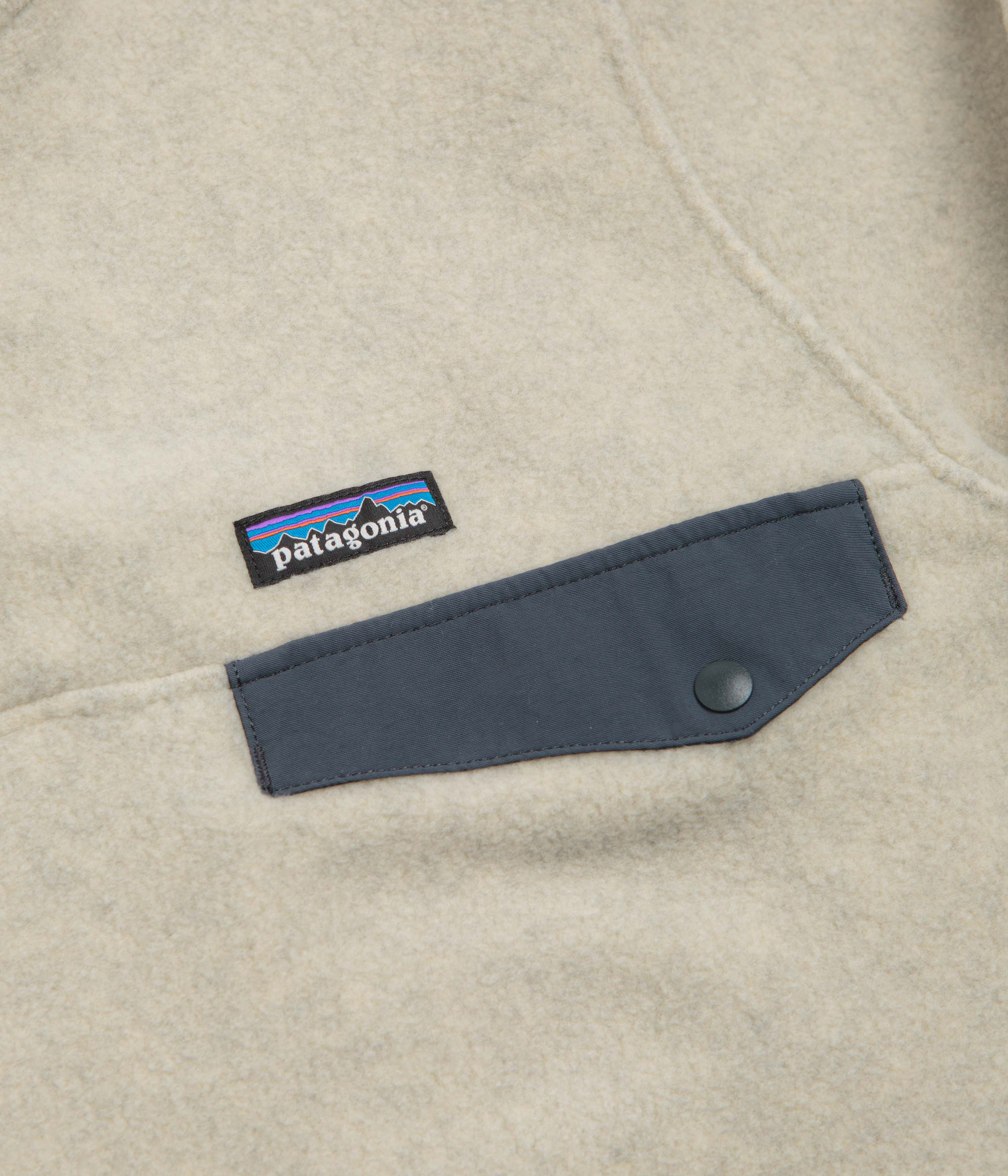 Patagonia Lightweight Synchilla Snap-T Fleece - Oatmeal Heather / Smolder Blue - Image 3