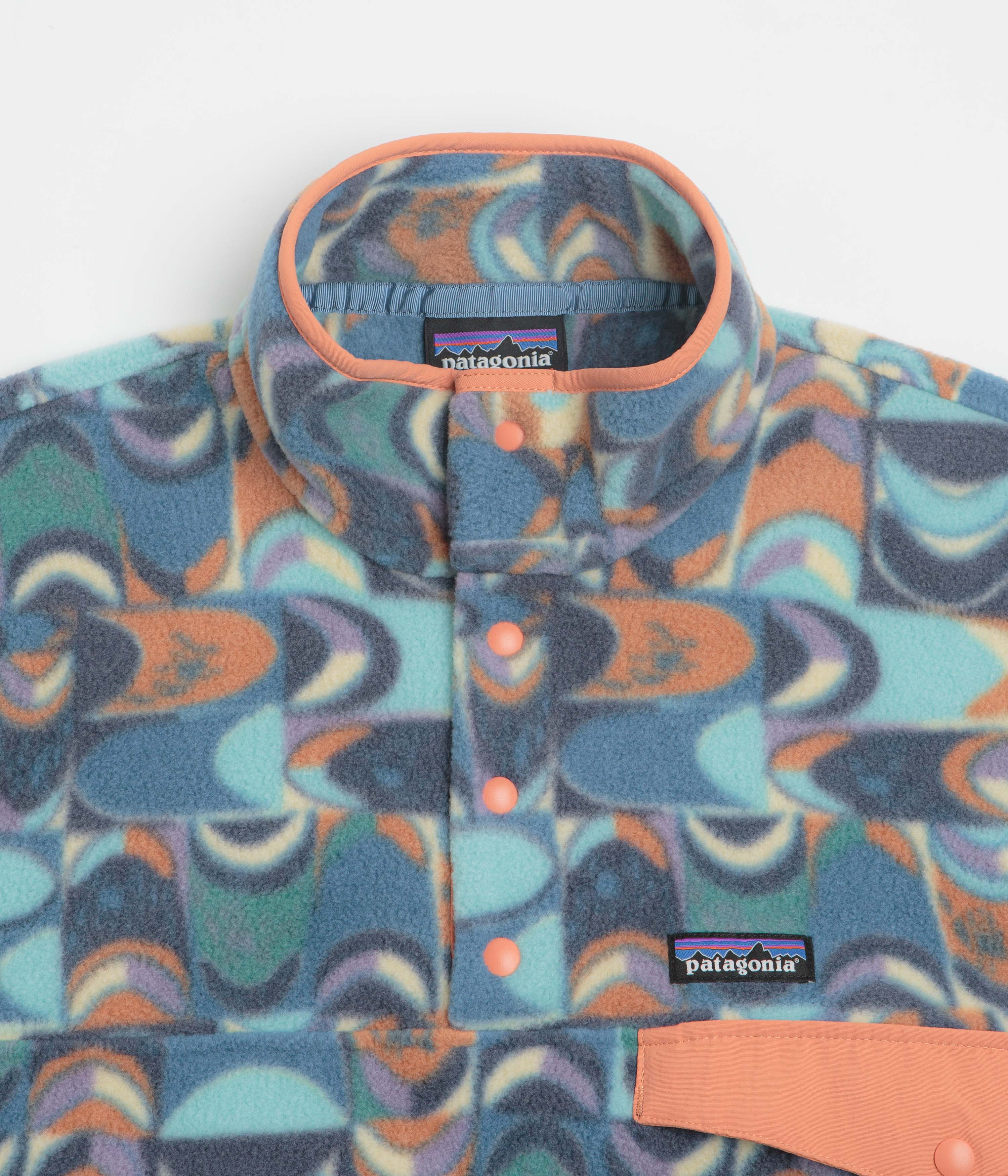 Patagonia Lightweight Synchilla Snap-T Fleece - Swallowtail Geo: Still Blue - Image 5