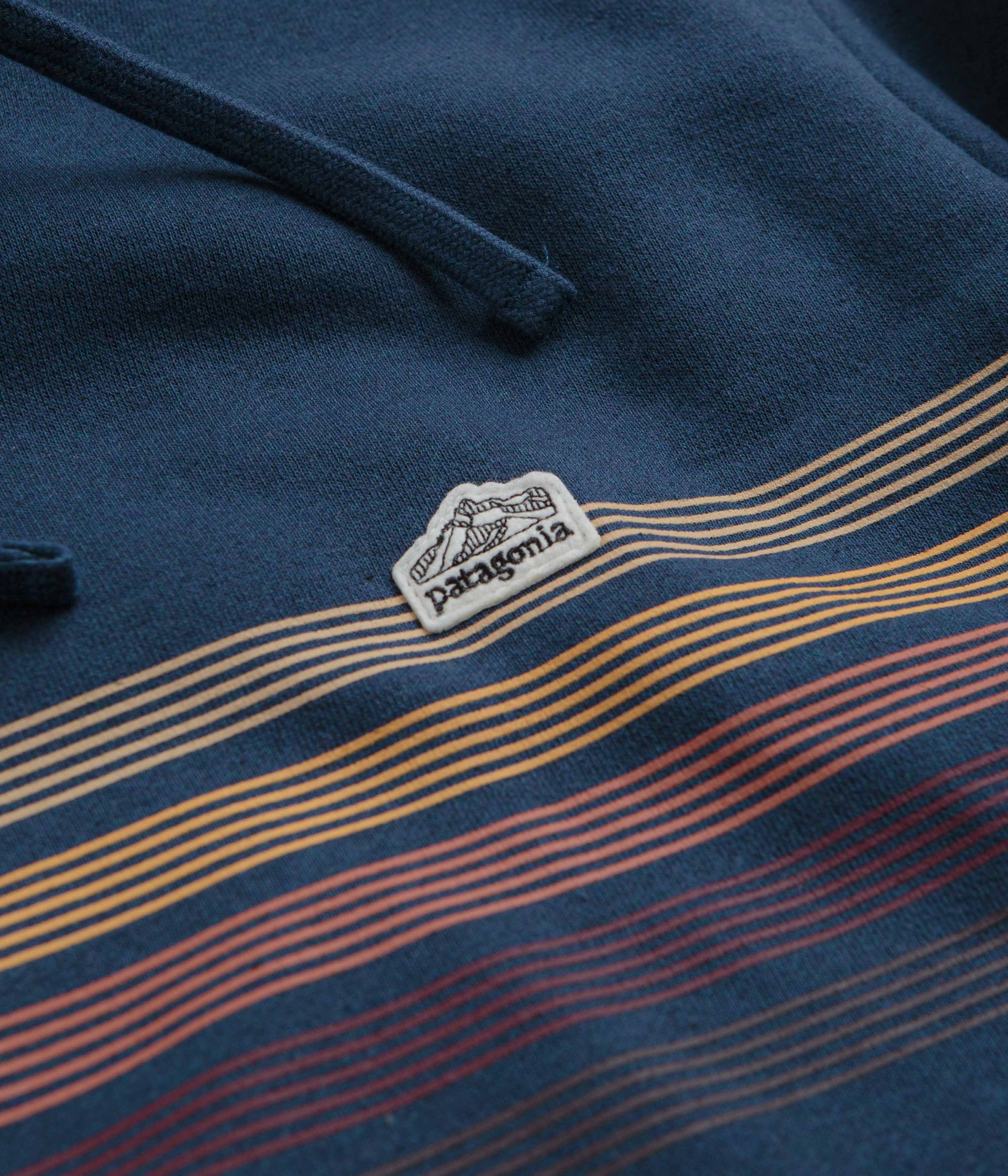 Patagonia Line Logo Ridge Stripe Uprisal Hoodie - Lagom Blue - Image 3