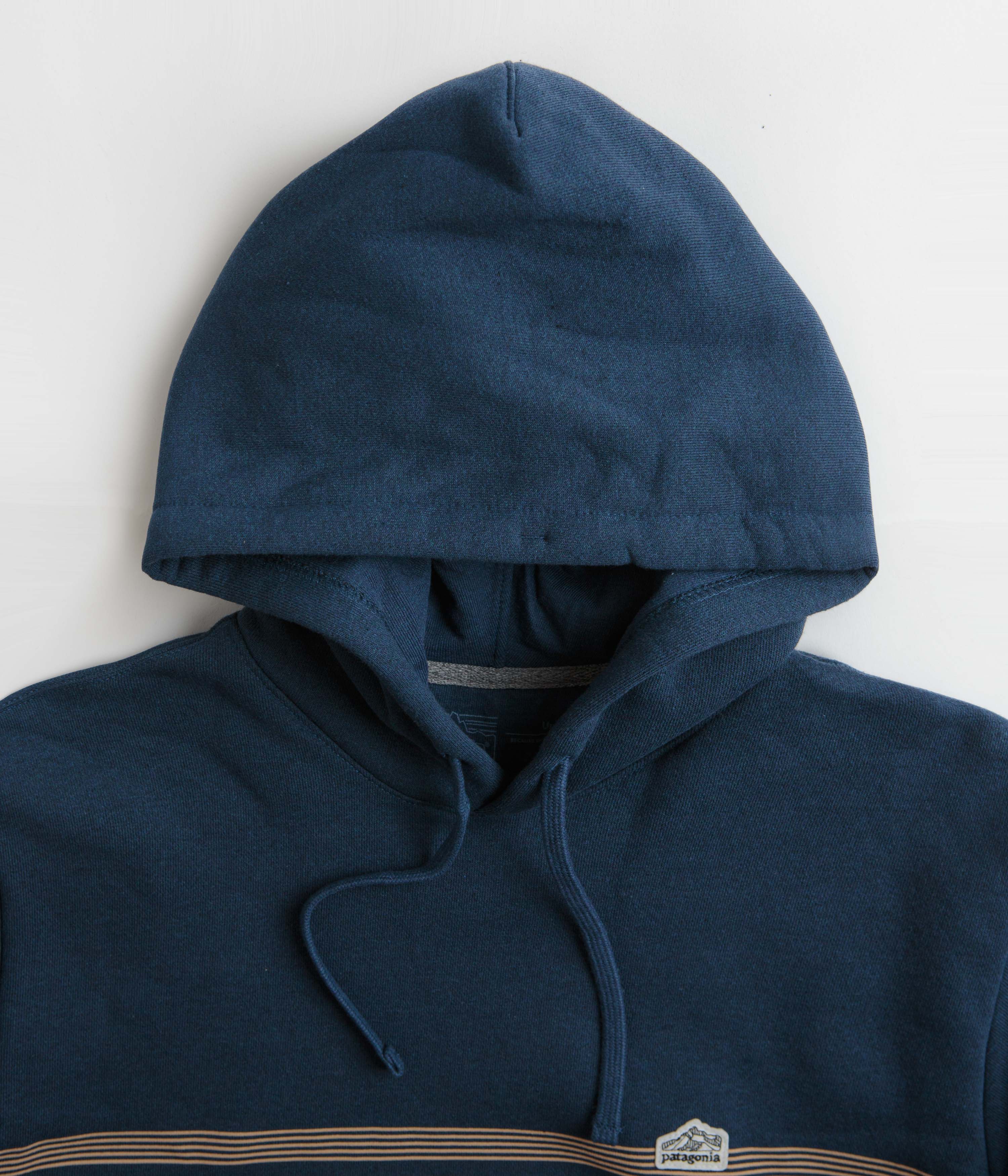 Patagonia Line Logo Ridge Stripe Uprisal Hoodie - Lagom Blue - Image 4