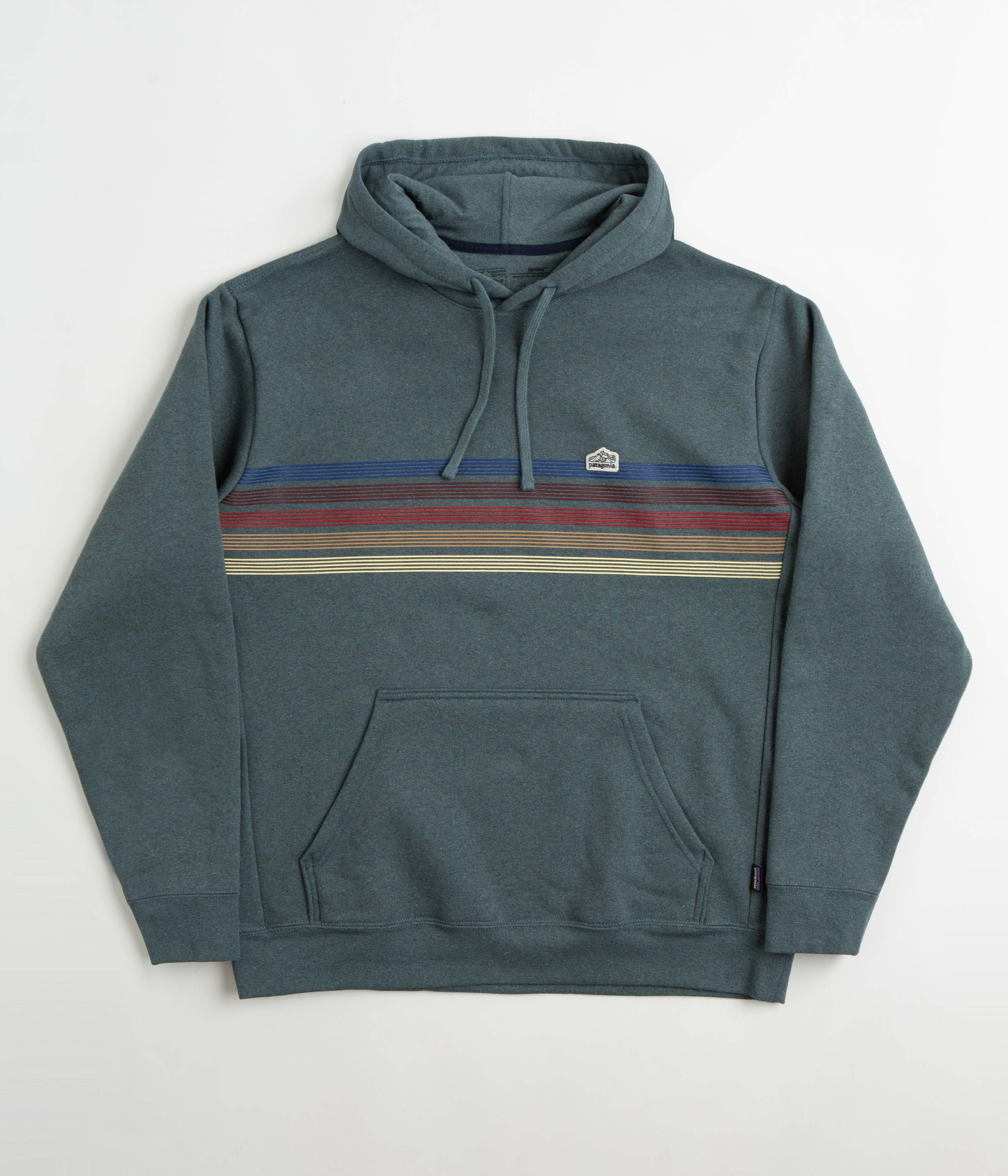 Patagonia Line Logo Ridge Stripe Uprisal Hoodie - Nouveau Green