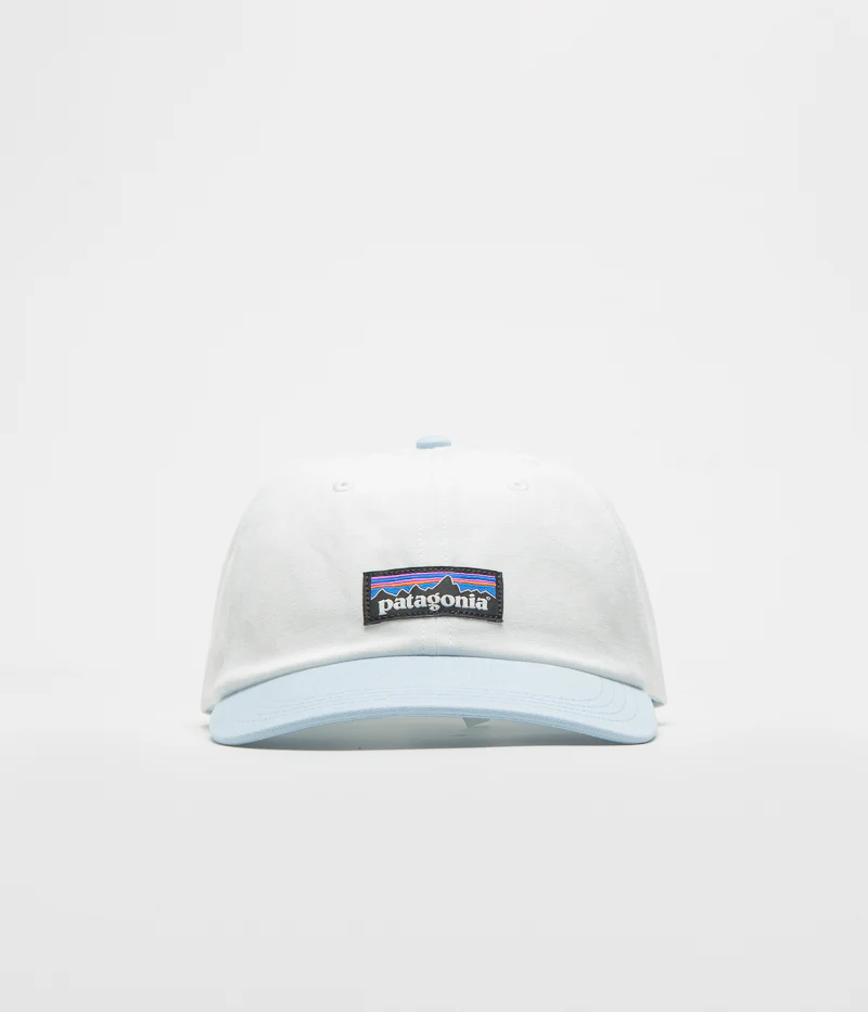 Patagonia P-6 Label Trad Cap - Birch White / Fleck Blue - Image 2