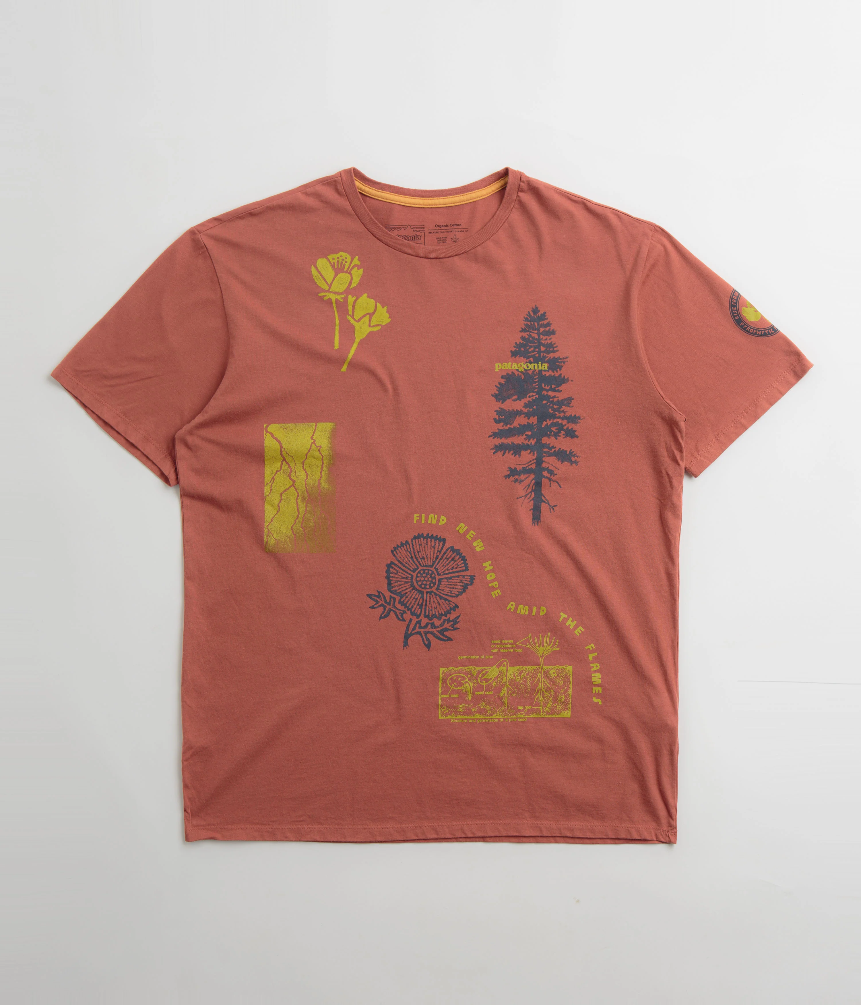 Patagonia Pyrophytes Organic T-Shirt - Burl Red