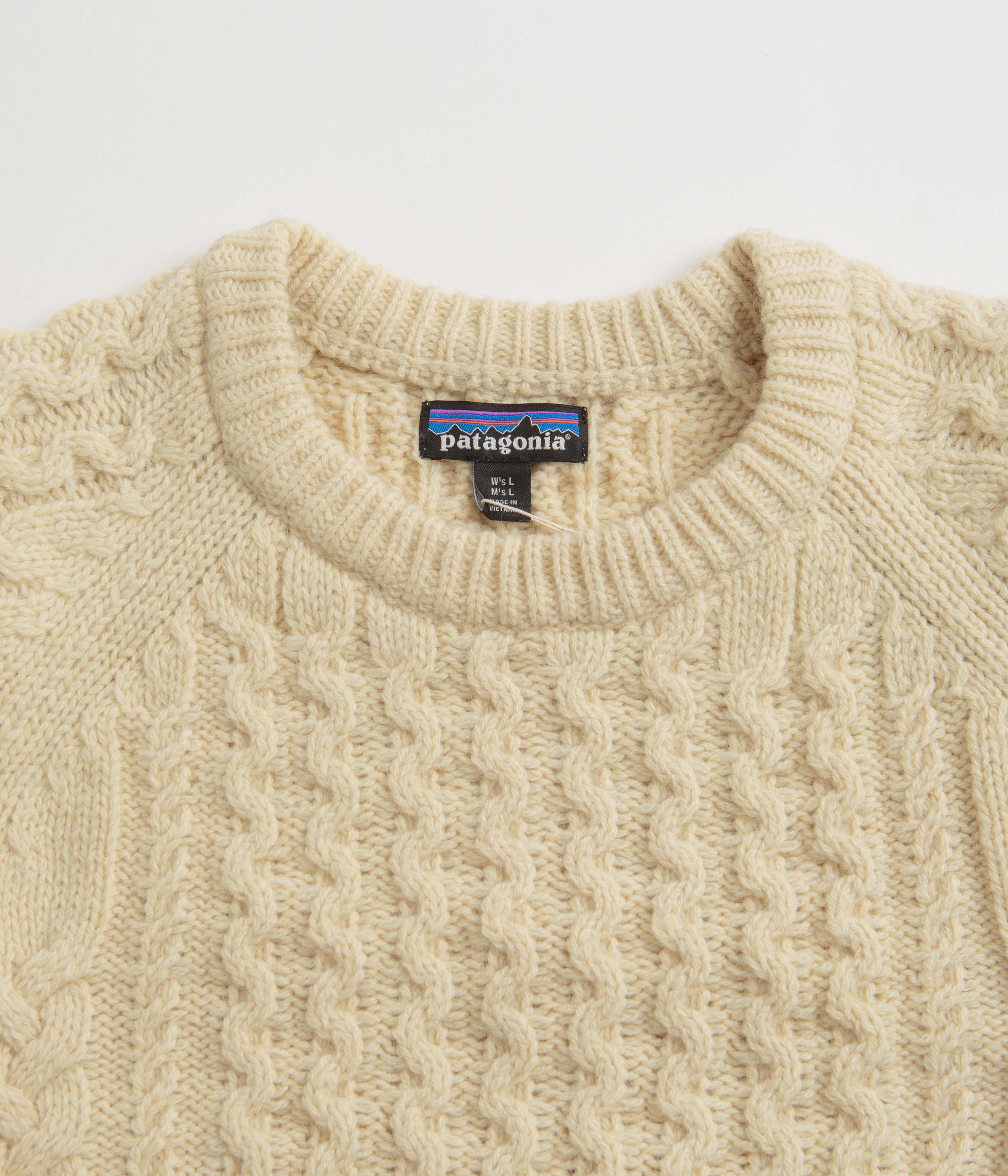 Patagonia Recycled Cable Knit Crewneck Sweatshirt - Natural - Image 2