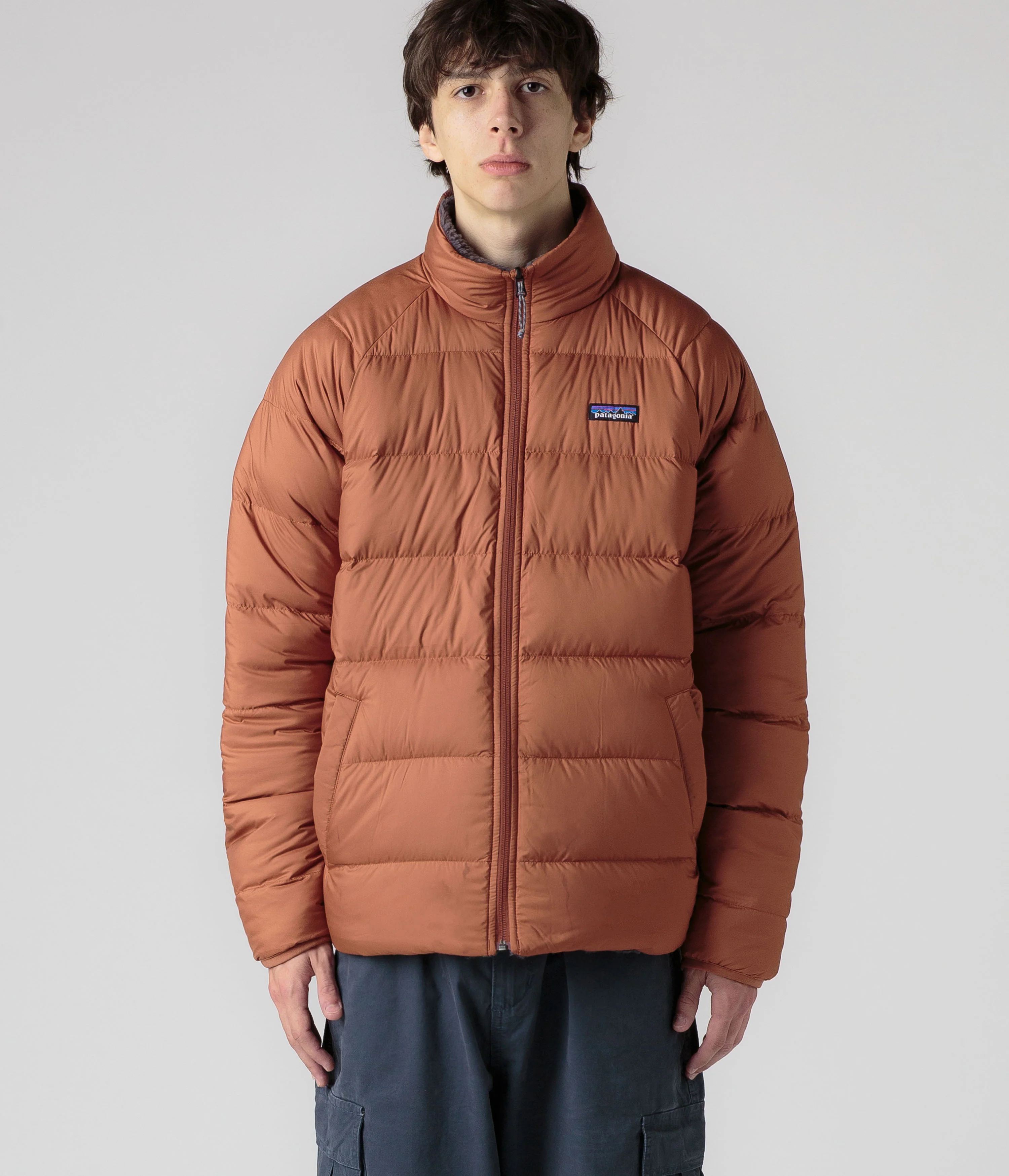 Patagonia Reversible Silent Down Jacket - Sisu Brown - Image 9