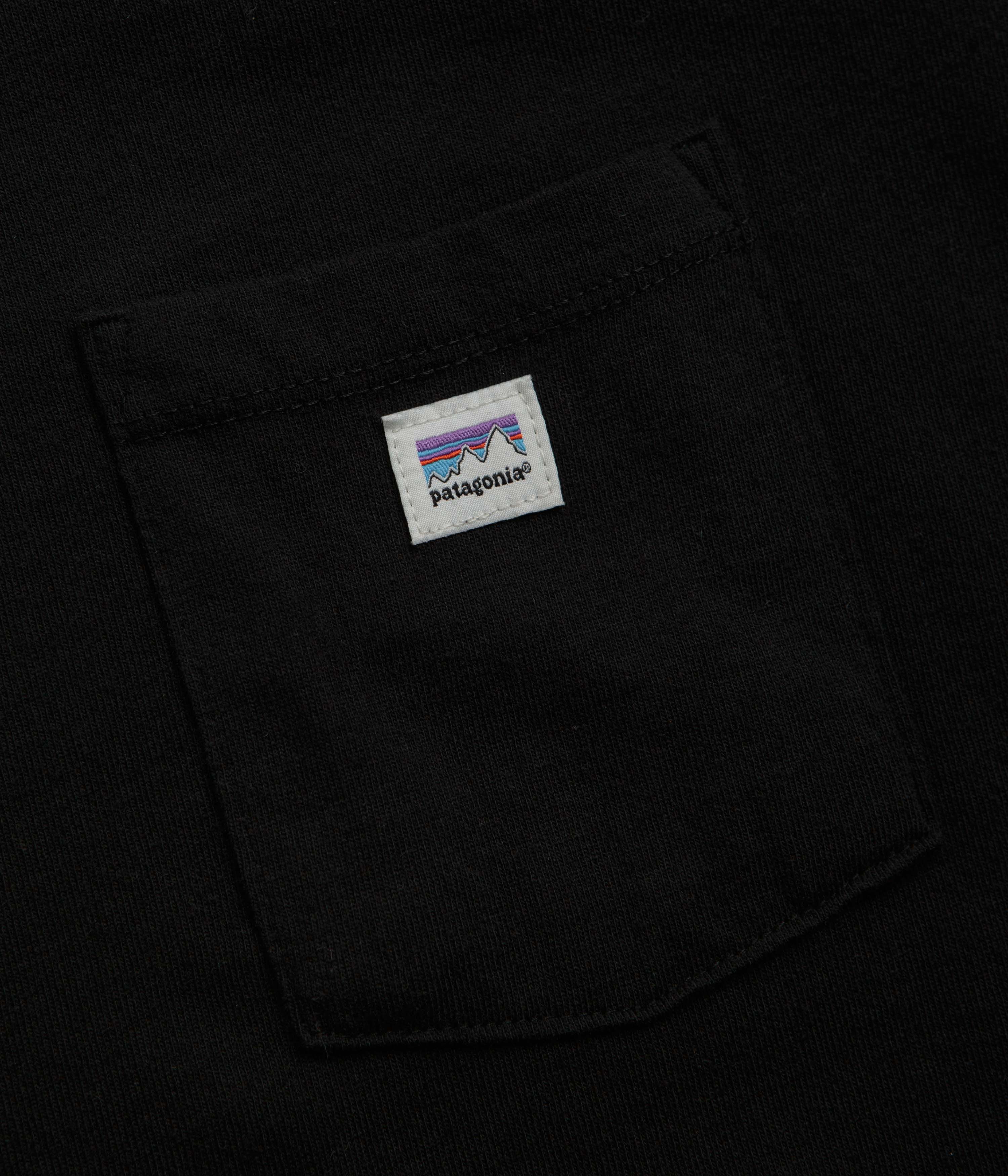 Patagonia Shop Sticker Pocket Responsibili-Tee T-Shirt - Black - Image 2