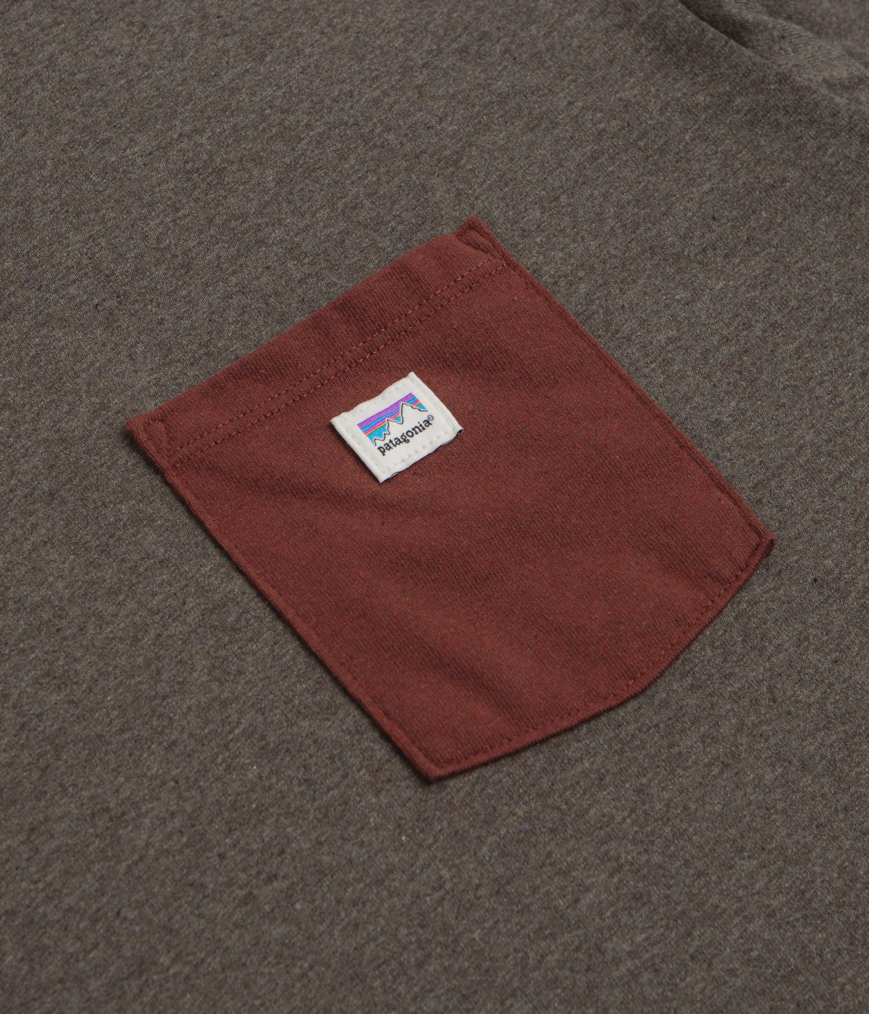 Patagonia Shop Sticker Pocket Responsibili-Tee T-Shirt - Marlow Brown - Image 3