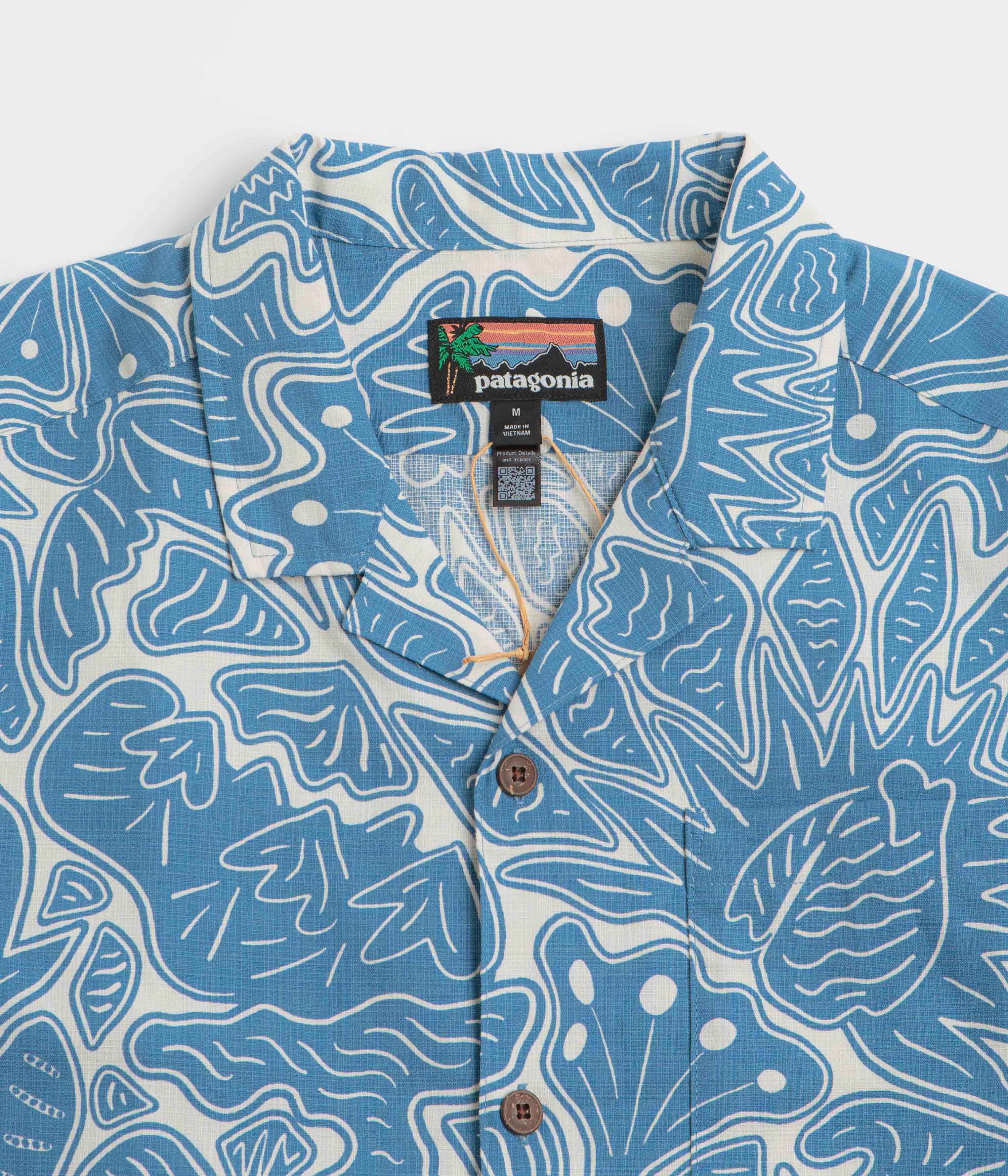 Patagonia Tidal Threads Camp Shirt - Bees and Flowers: Still Blue - Image 2