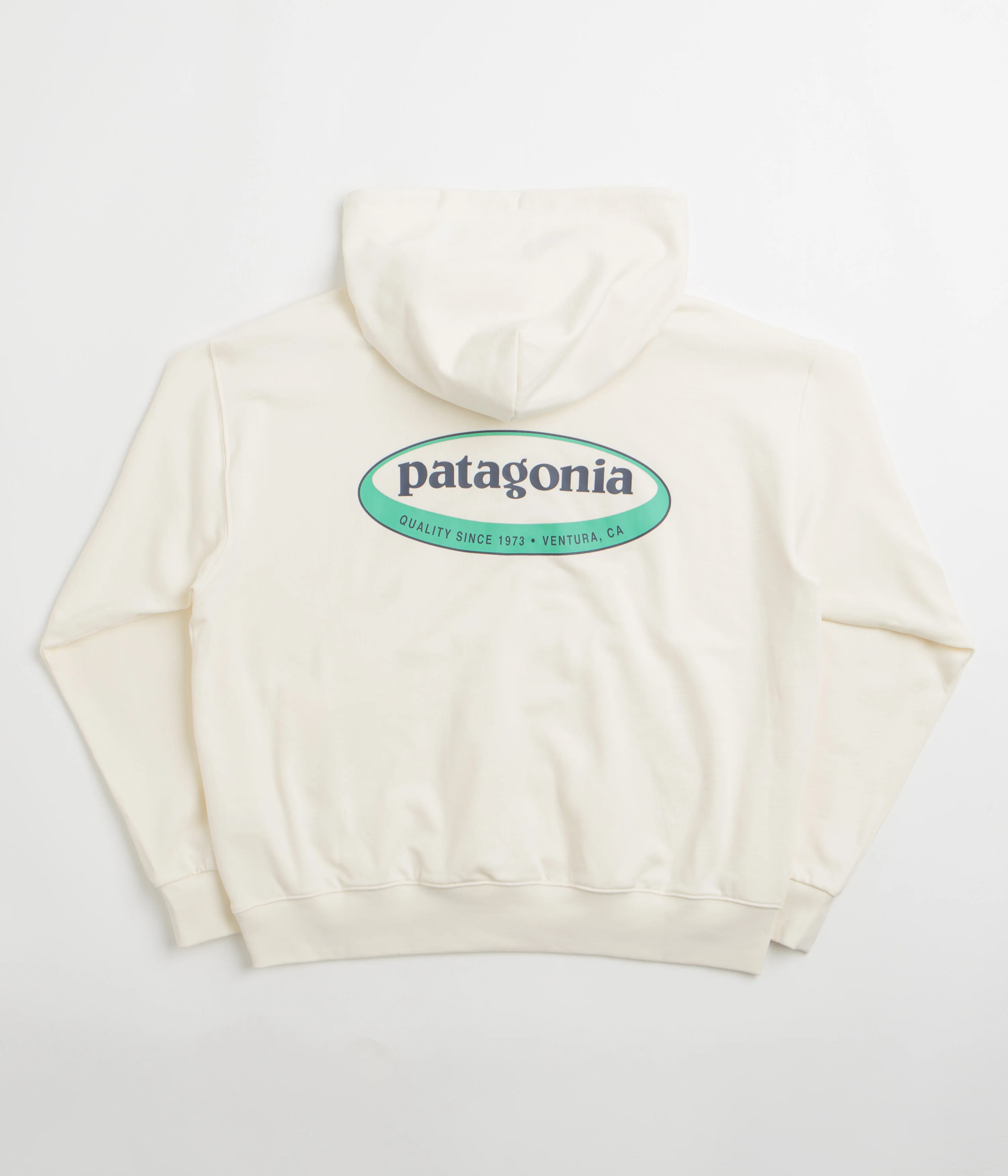 Patagonia Womens 95 Oval Logo Daily Hoodie - Wool White - Image 2