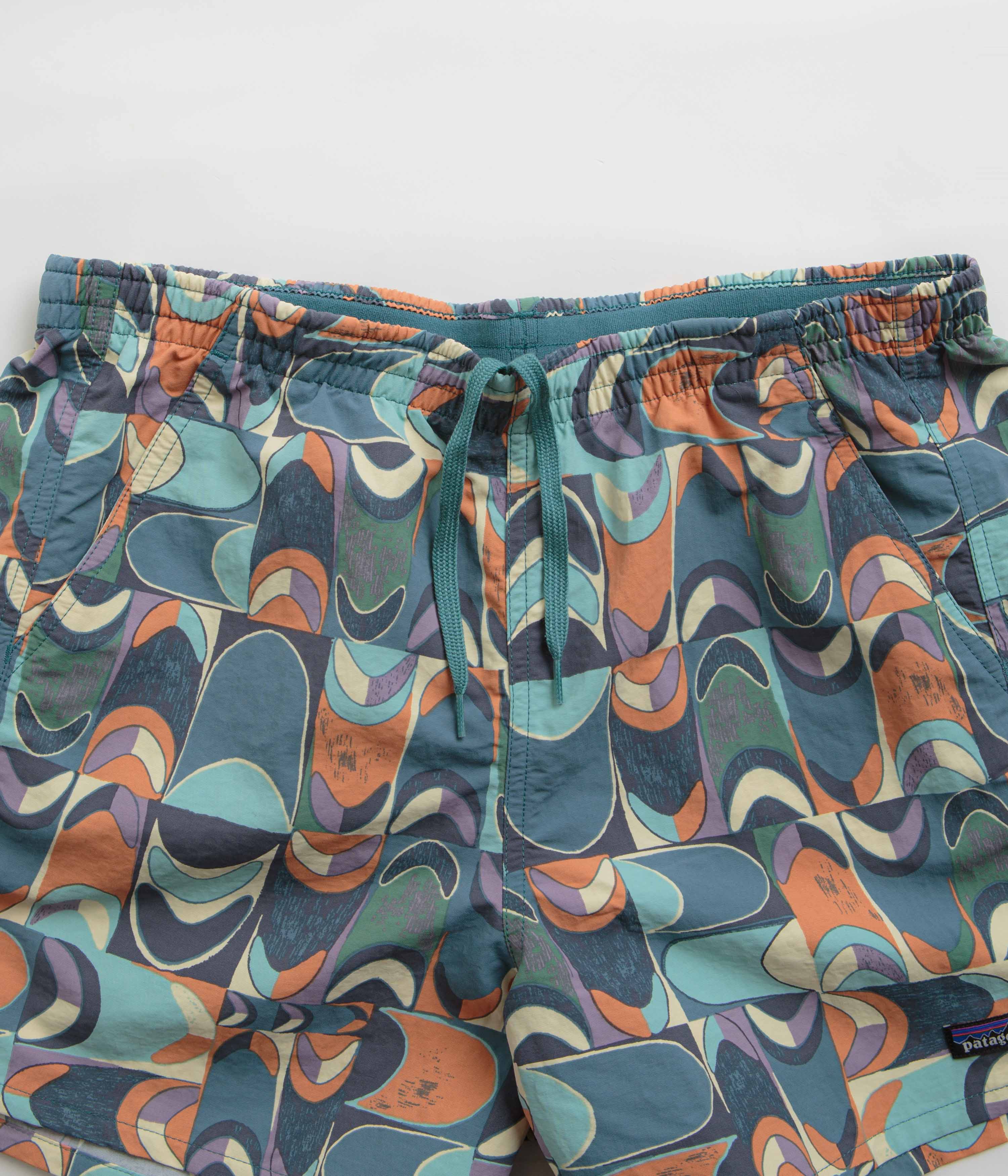 Patagonia Womens Baggies 5" Shorts - Swallowtail Geo: Still Blue - Image 4
