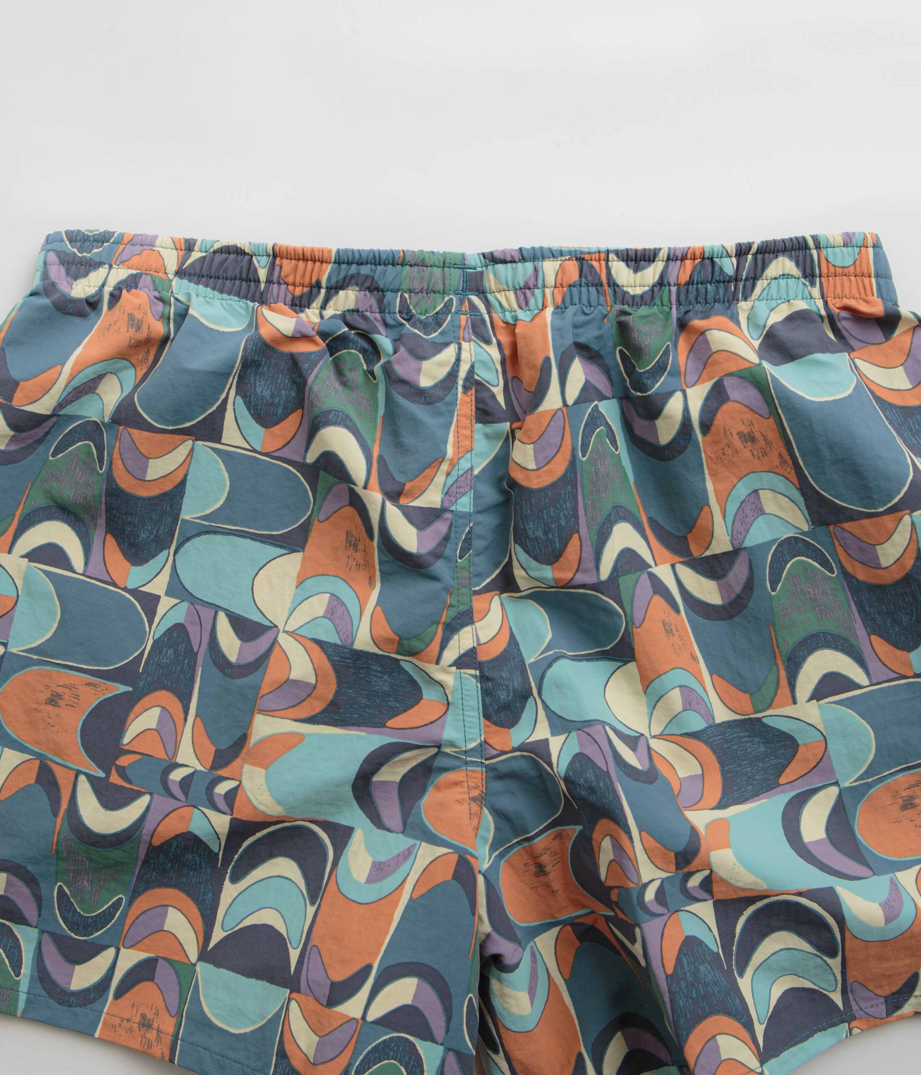 Patagonia Womens Baggies 5" Shorts - Swallowtail Geo: Still Blue - Image 5