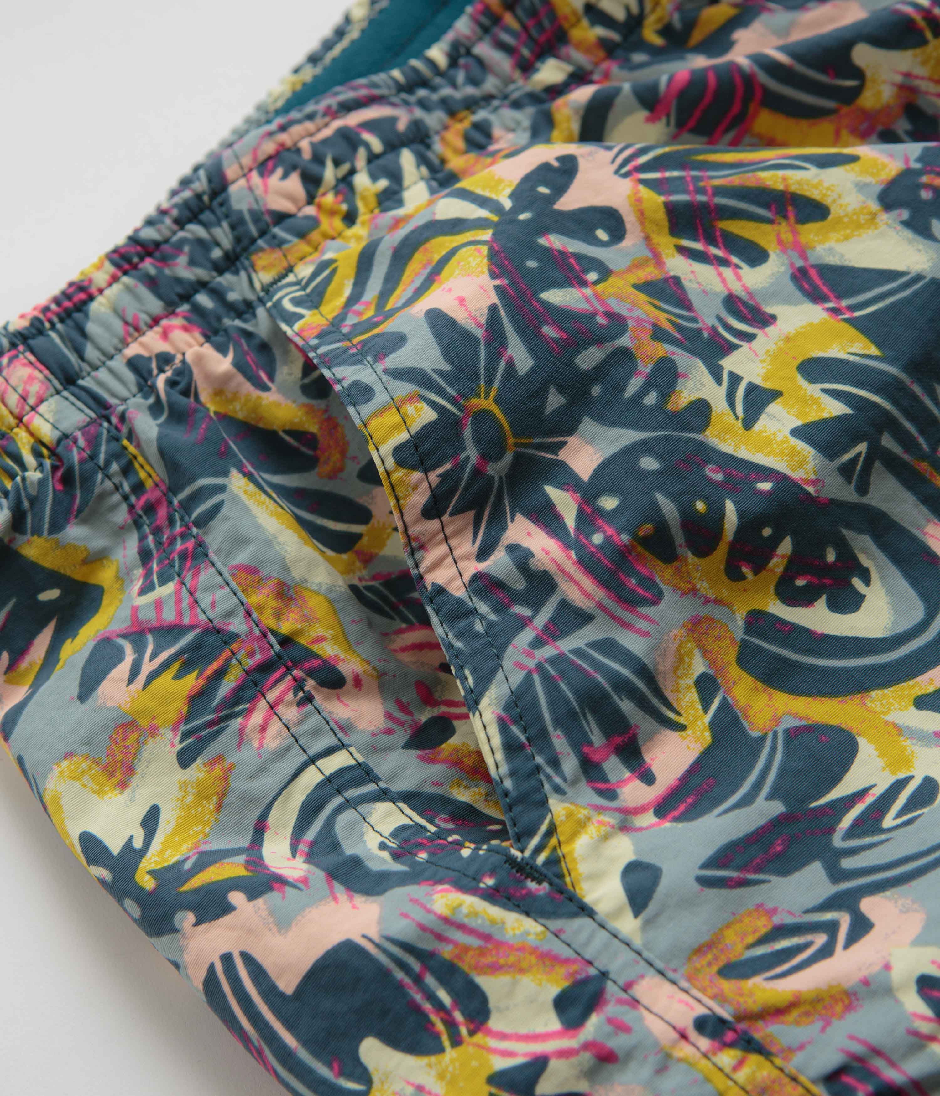 Patagonia Womens Baggies 5" Shorts - Wild Botanist: Tidal Teal - Image 7