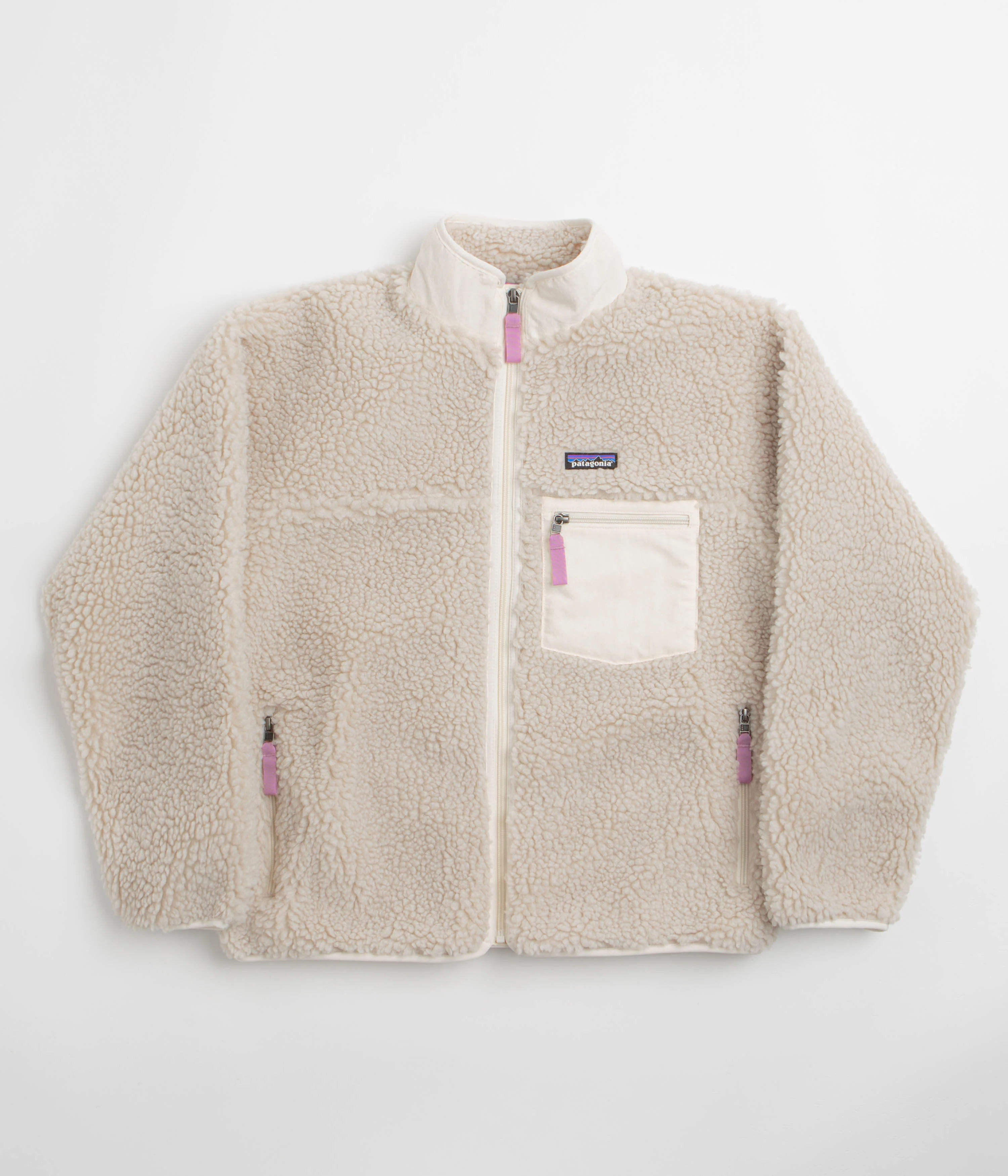 Patagonia Womens Classic Retro-X Jacket - Natural / Light Violet