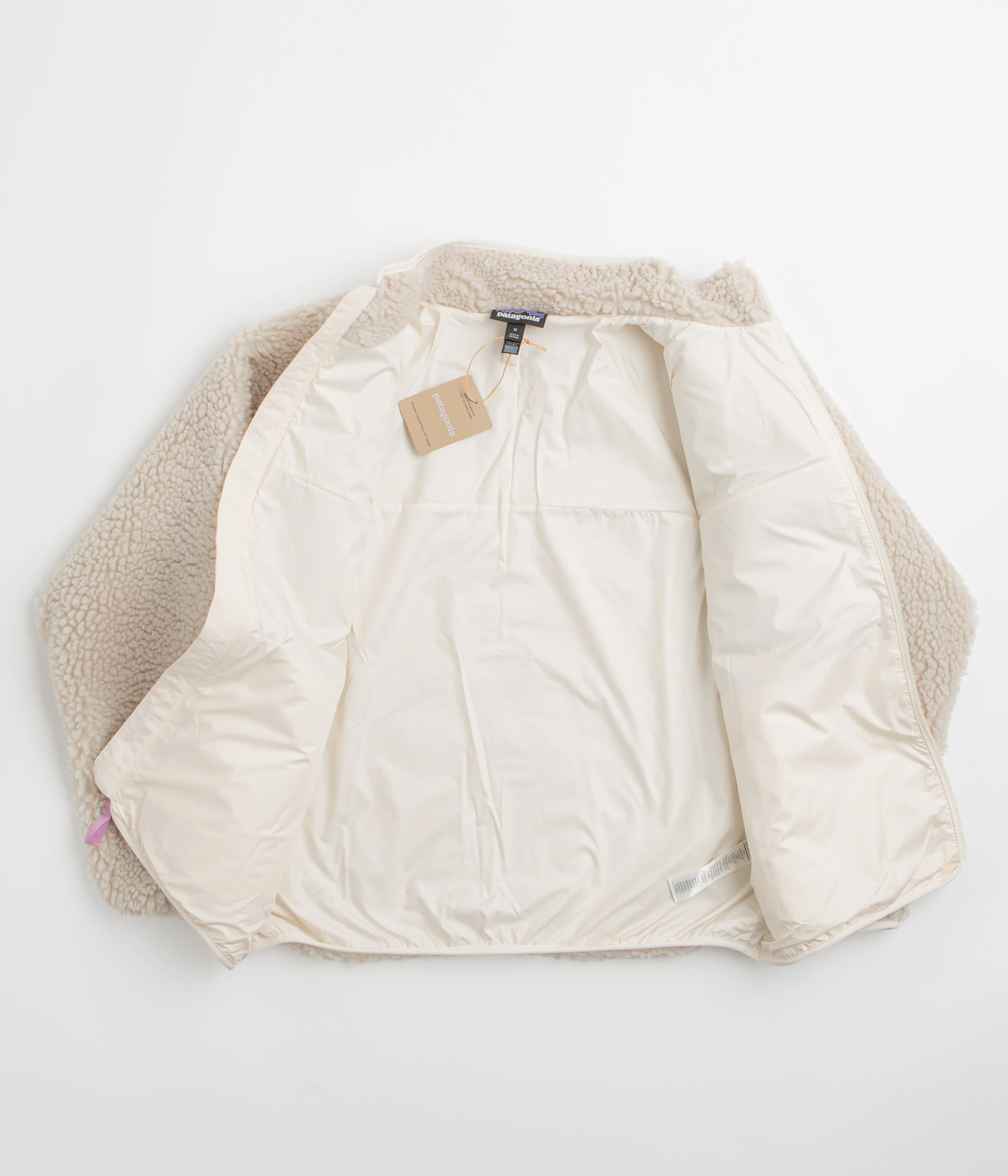 Patagonia Womens Classic Retro-X Jacket - Natural / Light Violet - Image 2