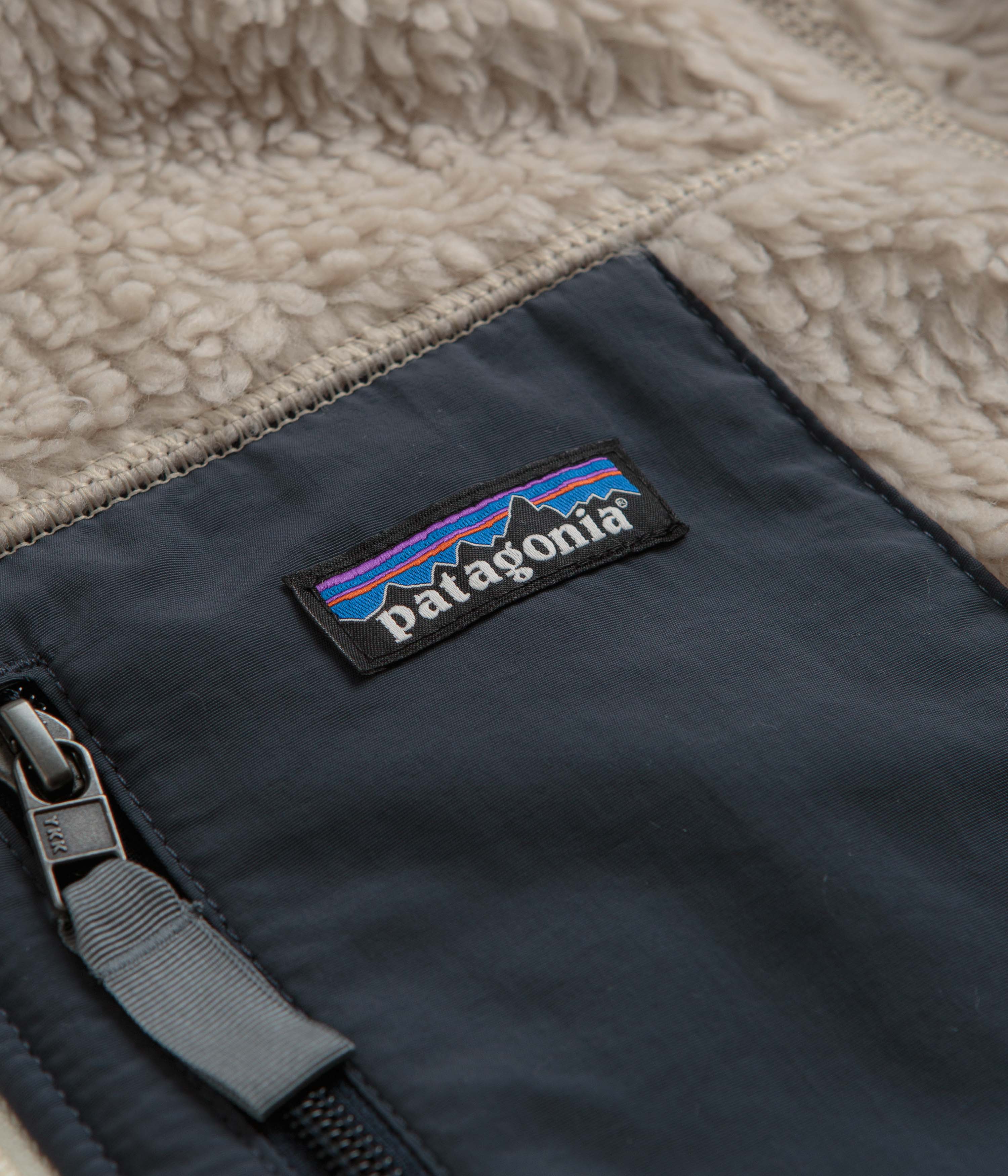 Patagonia Womens Classic Retro-X Jacket - Natural / Smolder Blue - Image 5