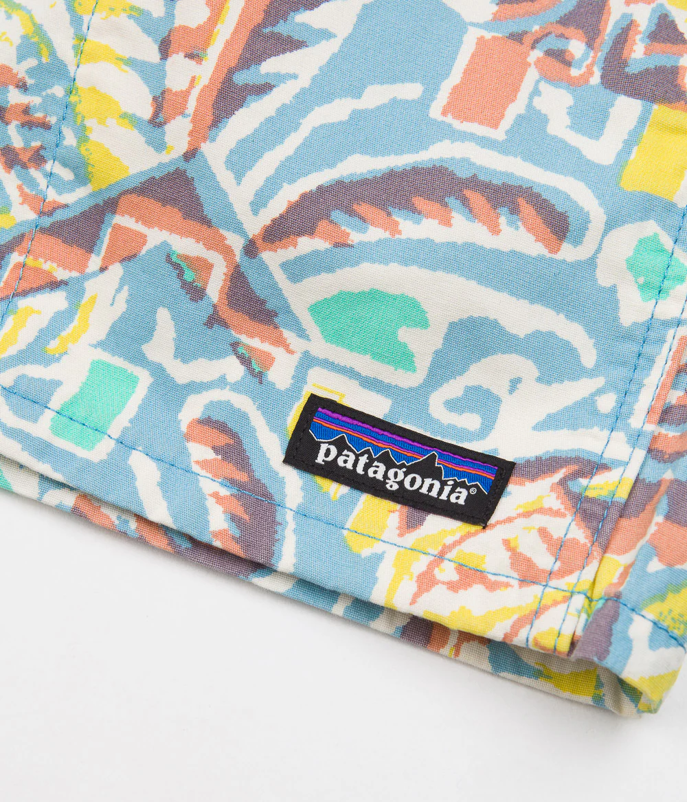 Patagonia Womens Funhoggers Shorts - Thriving Planet: Lago Blue - Image 6