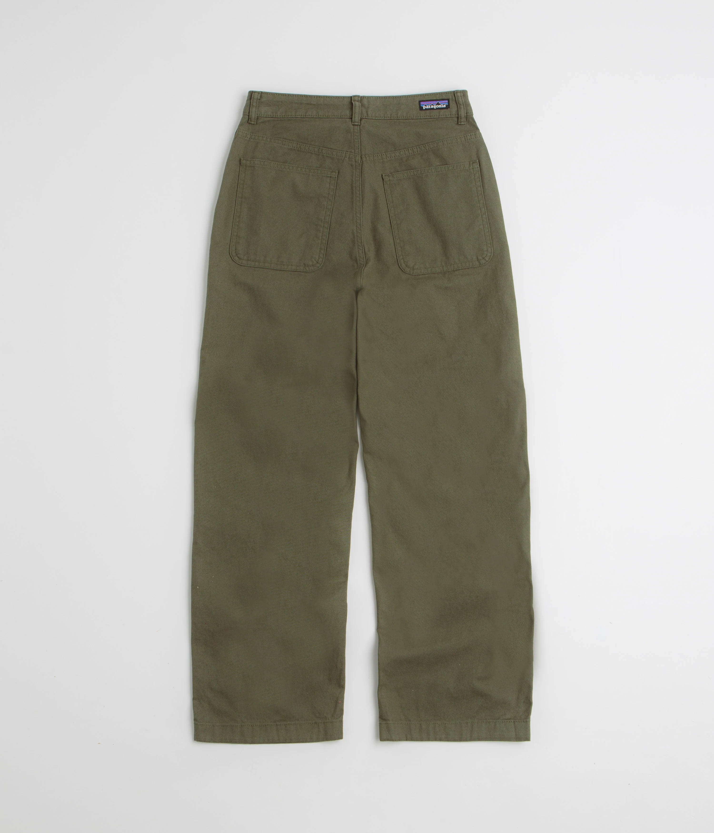 Patagonia Womens Point Reyes Canvas Wide Leg Pants - Basin Green - Image 3