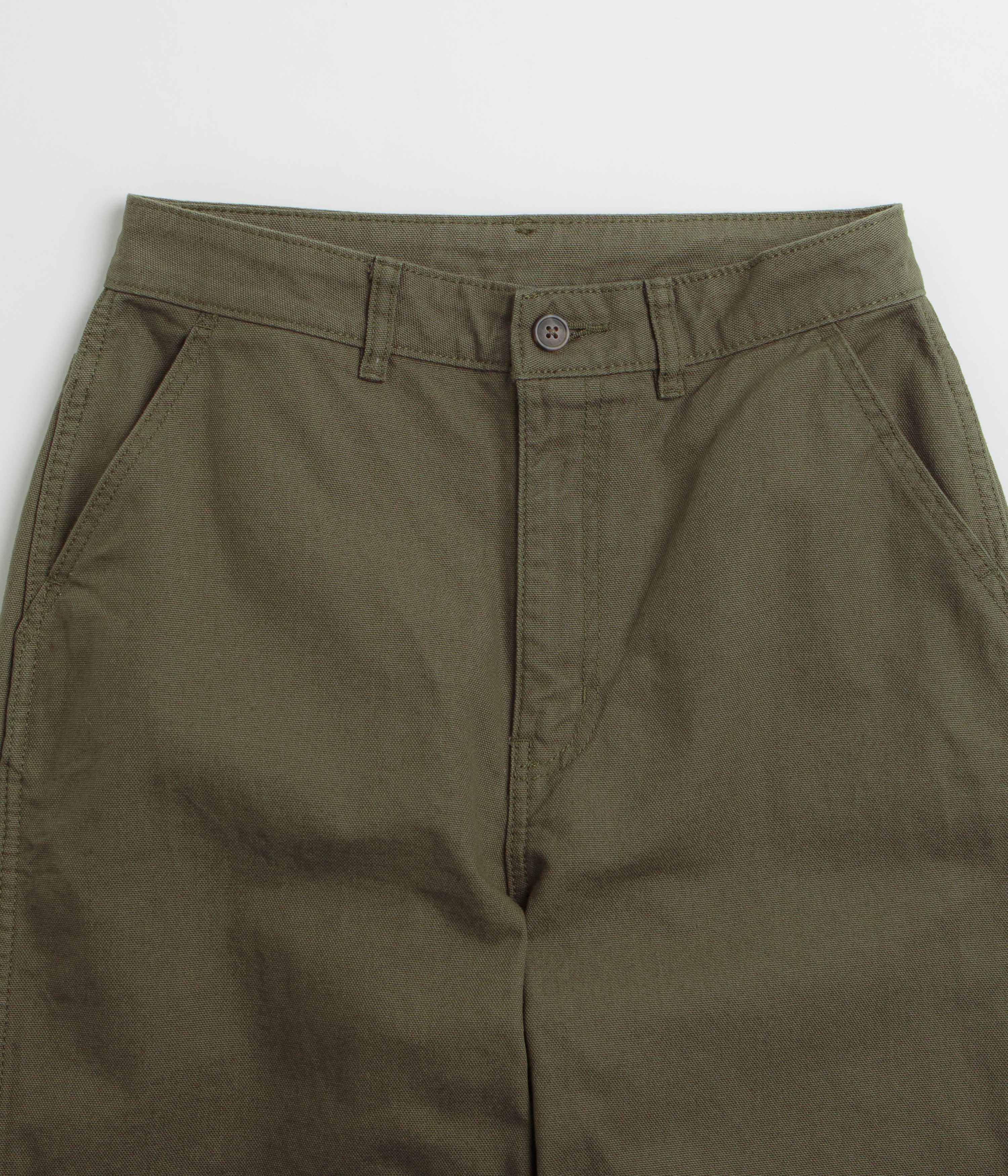 Patagonia Womens Point Reyes Canvas Wide Leg Pants - Basin Green - Image 4