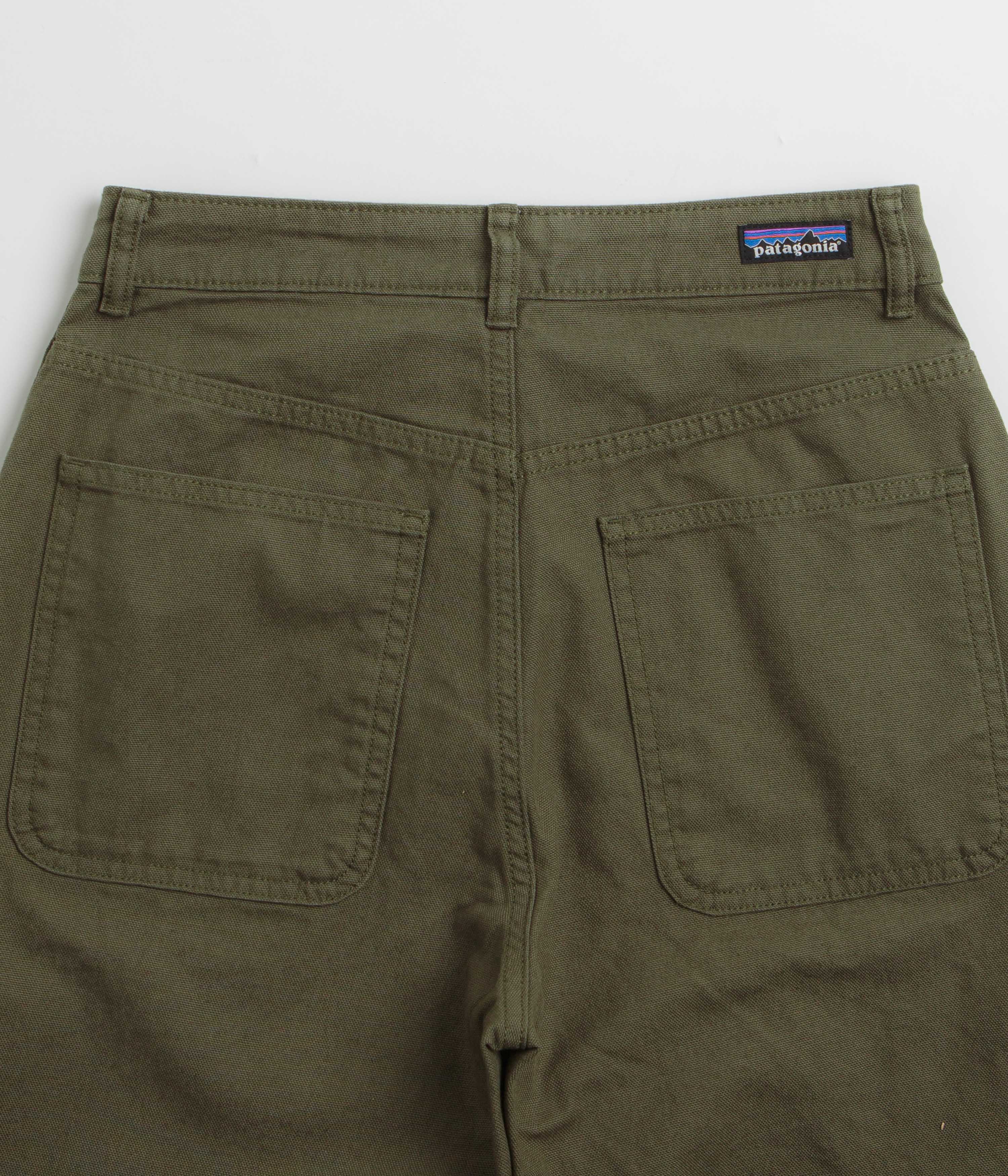 Patagonia Womens Point Reyes Canvas Wide Leg Pants - Basin Green - Image 6